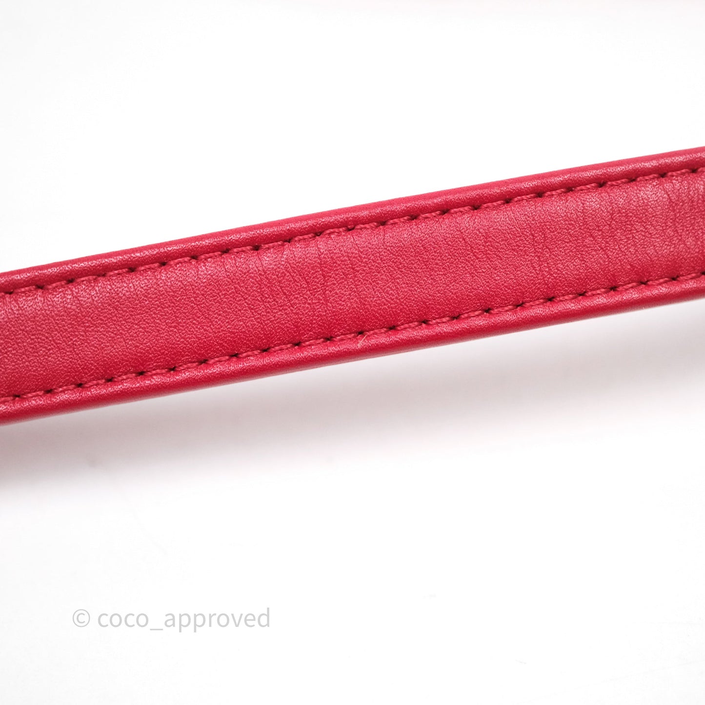 Chanel CC Vanity Case Red Calfskin Aged Gold Hardware