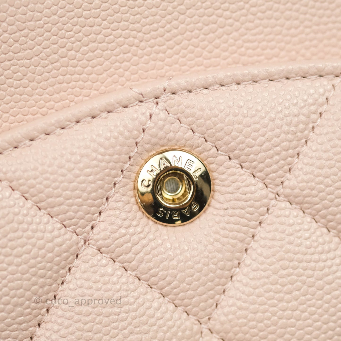 Chanel Classic Small S/M Flap Rose Clair Pink Caviar Gold Hardware 21C