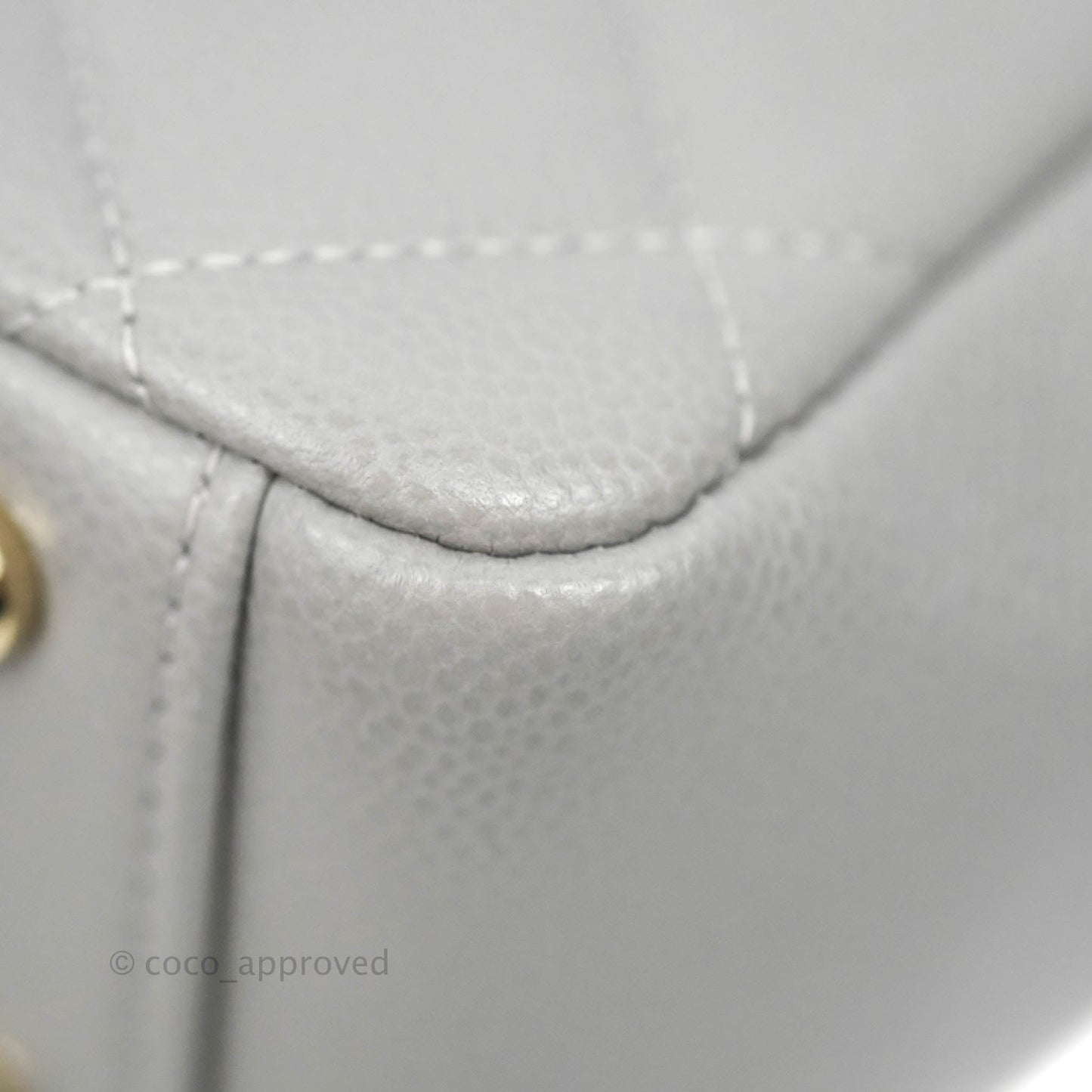 Chanel Quilted Medium Business Affinity Flap Grey Caviar Gold Hardware