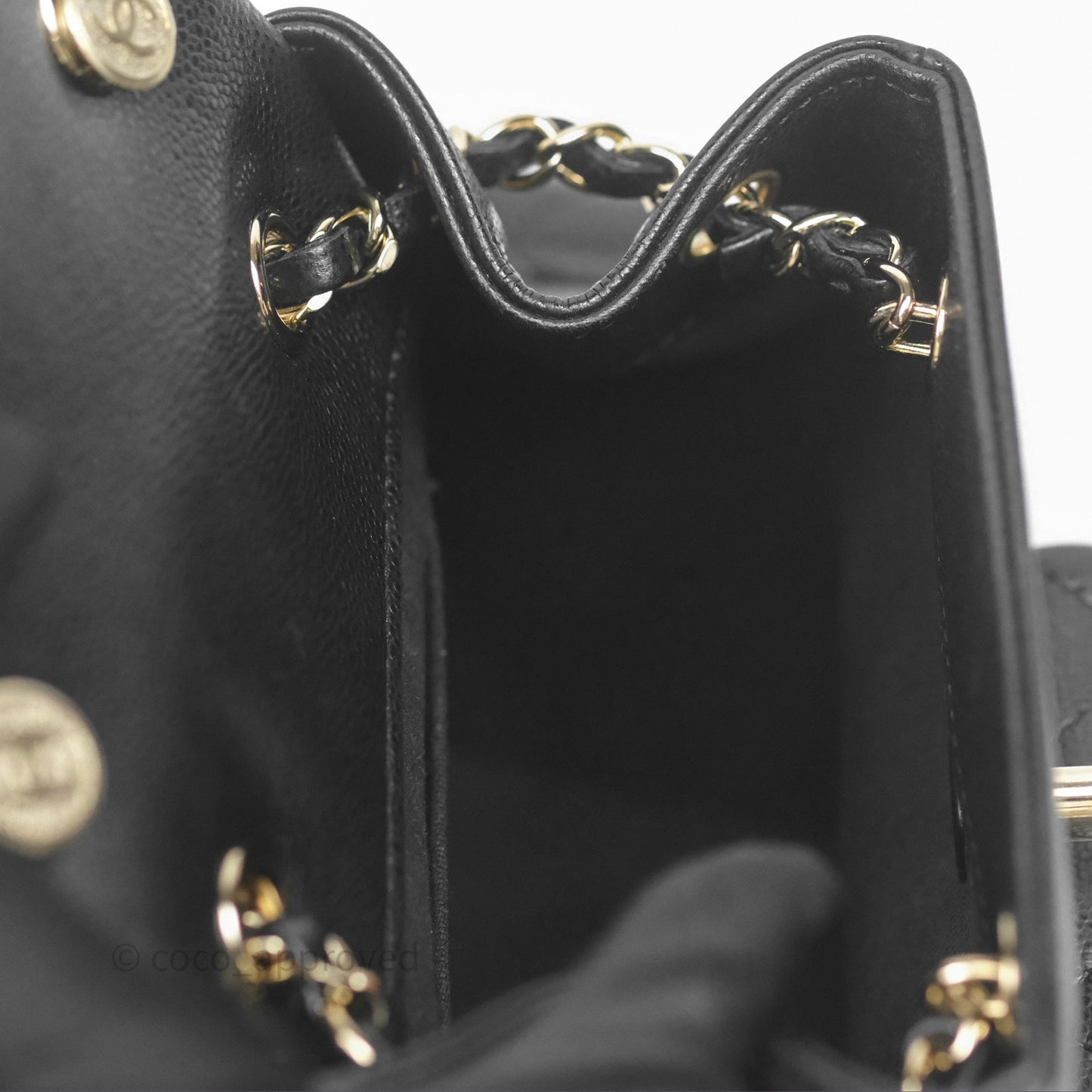 Chanel Small Duma Backpack Caviar Black Gold Hardware