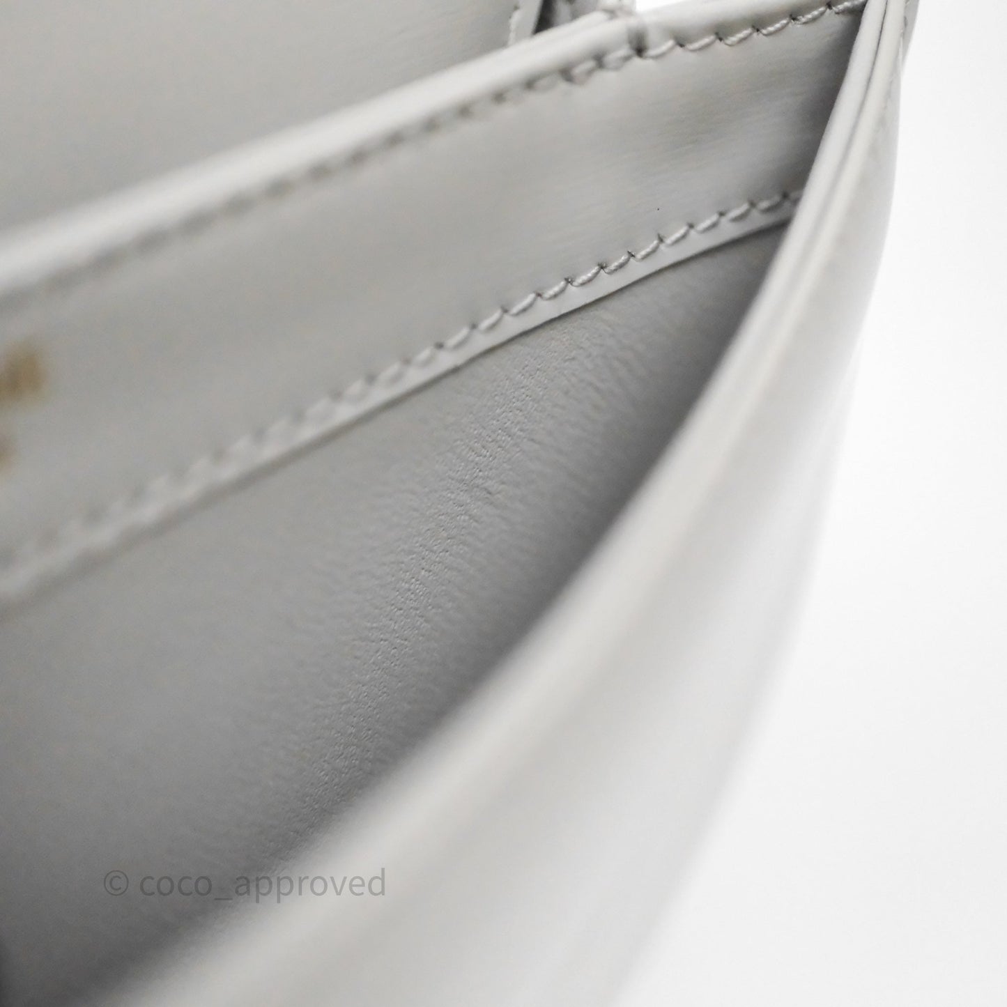 Celine Mini Besace Clea in Shiny Calfskin Grey
