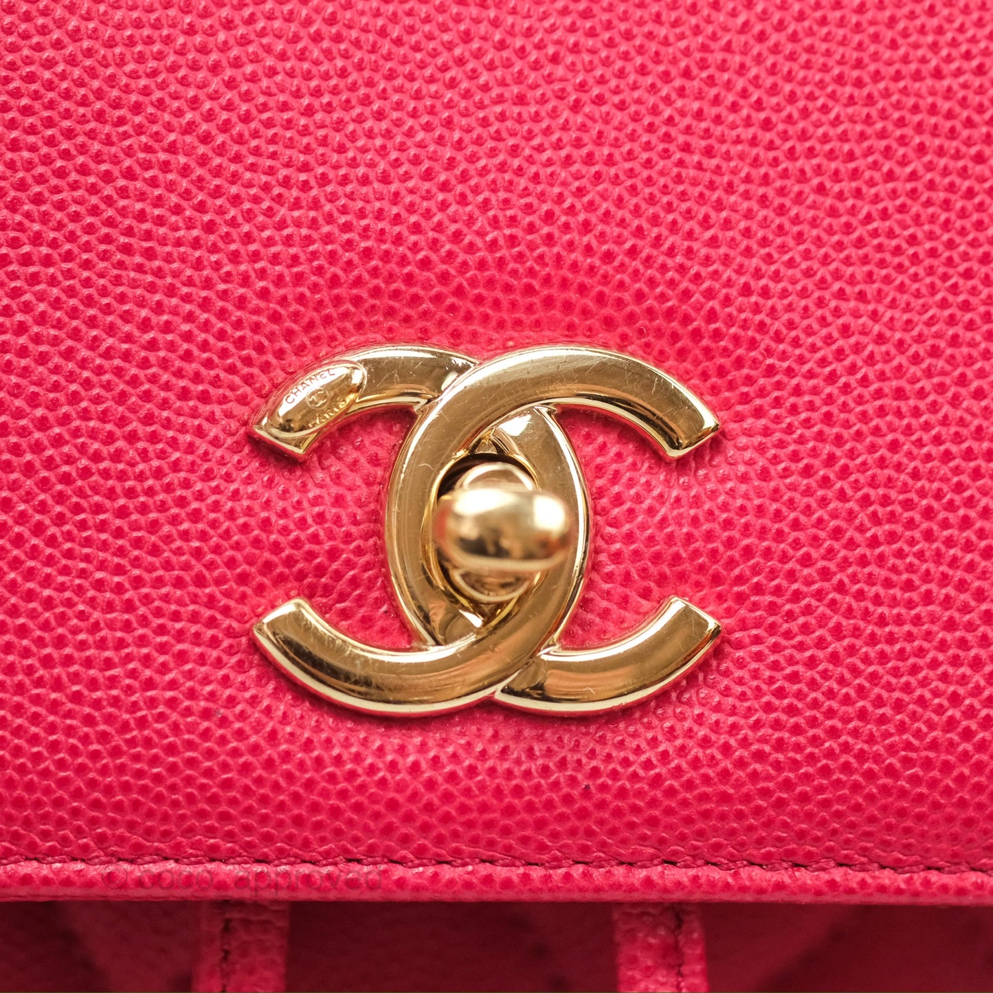 Chanel Quilted Business Affinity Backpack Dark Pink Caviar Gold Hardware