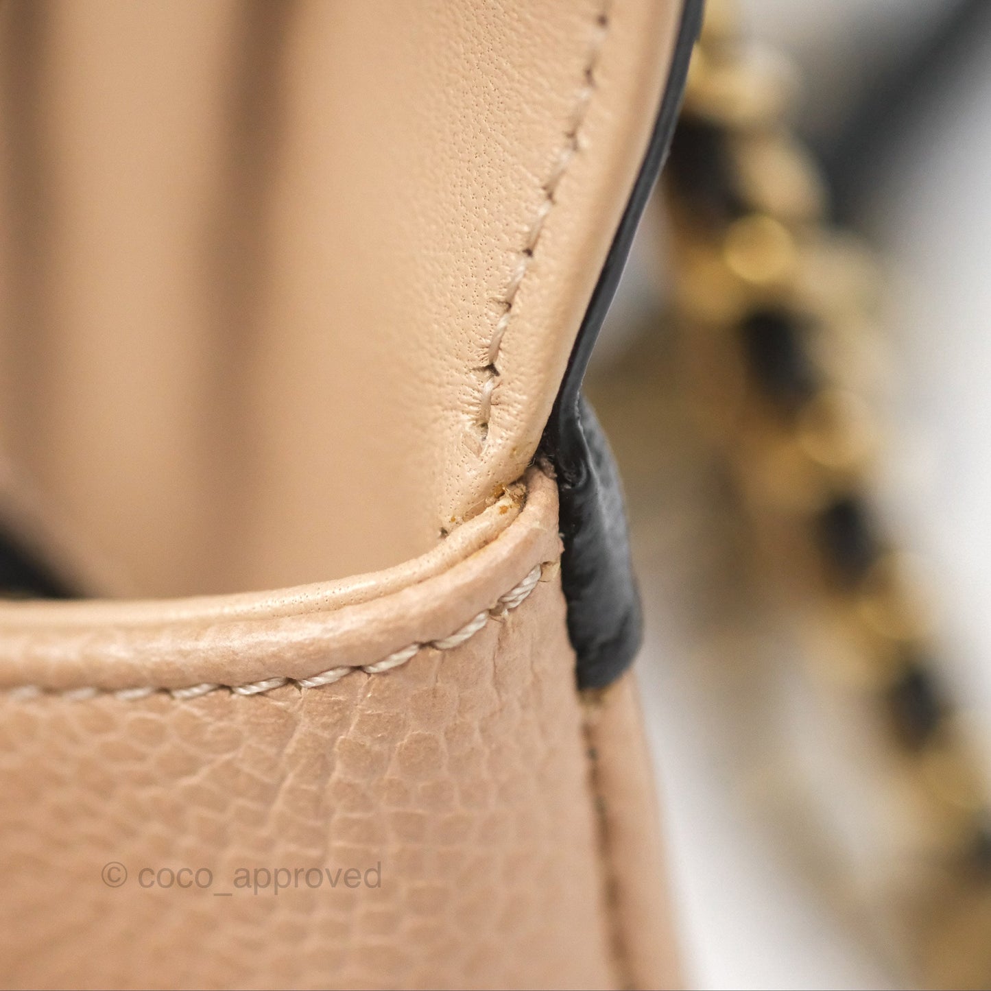 Chanel Quilted Small CC Filigree Flap Beige Black Caviar