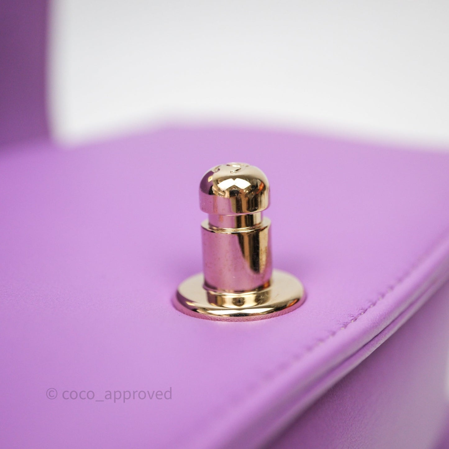 Chanel Chevron Small Boy Purple Calfskin Gold Hardware