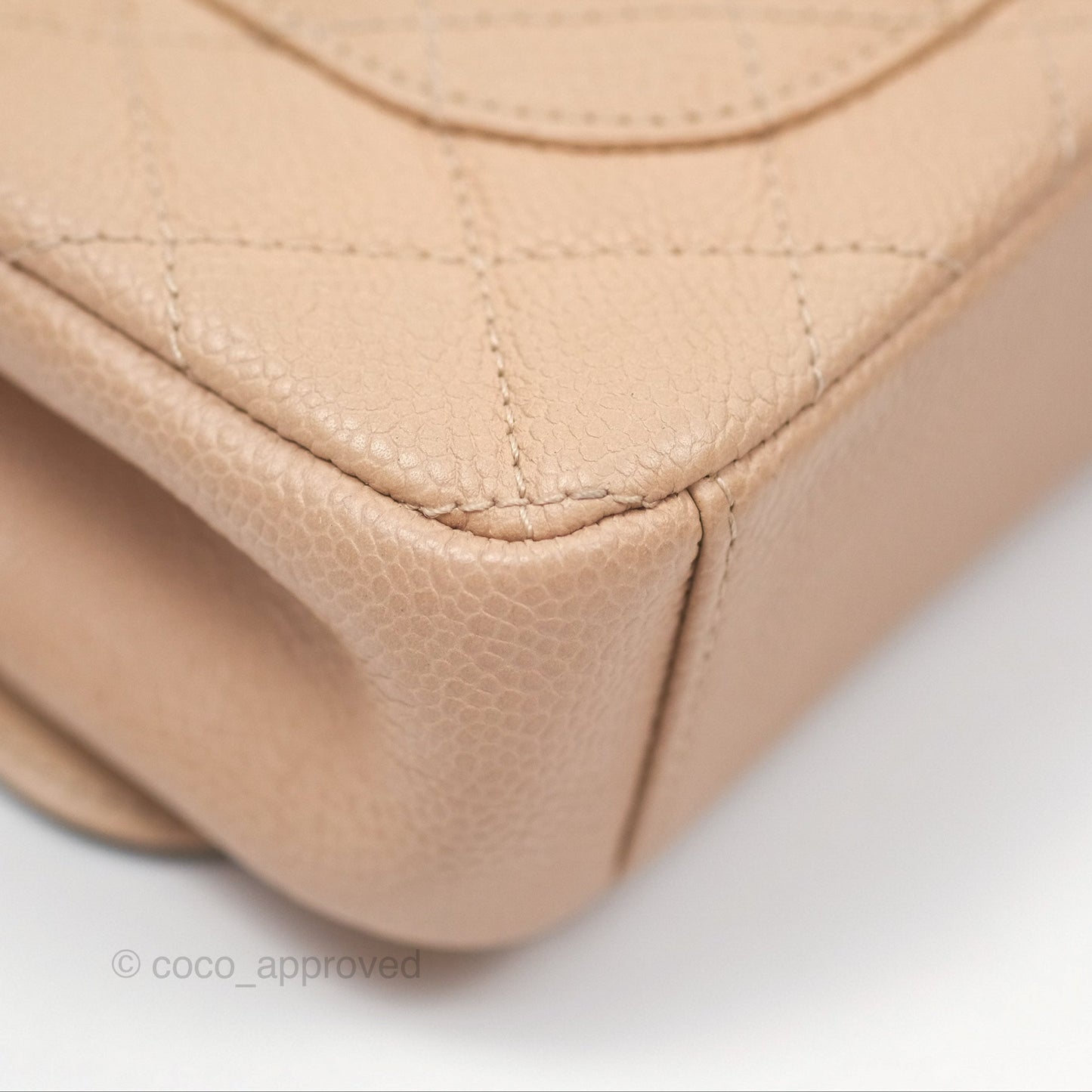 Chanel Quilted Small CC Filigree Flap Beige Black Caviar