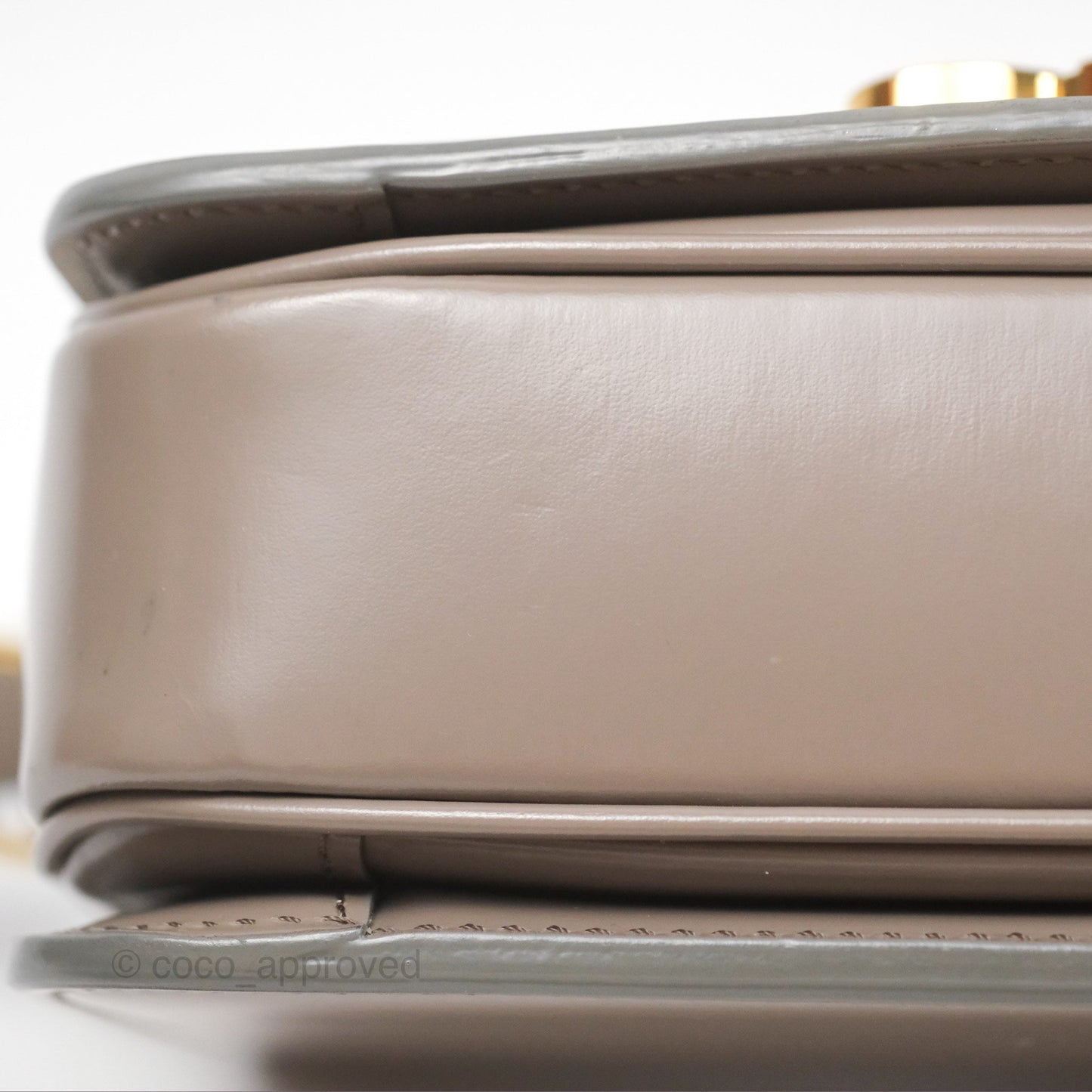 Celine Teen Triomphe Shiny Calfskin Pebble Gold Hardware