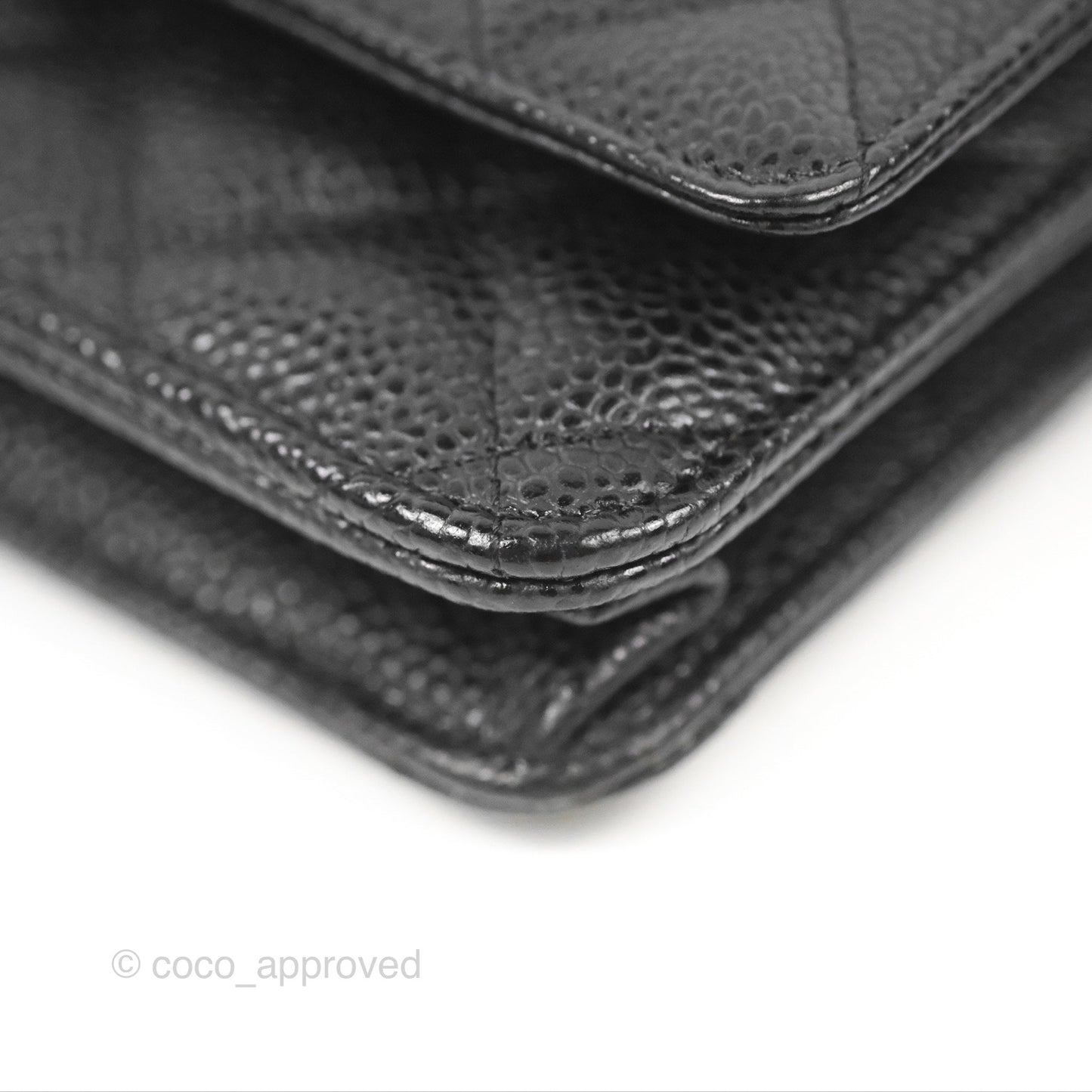 Chanel Quilted WOC Black Caviar Silver Hardware