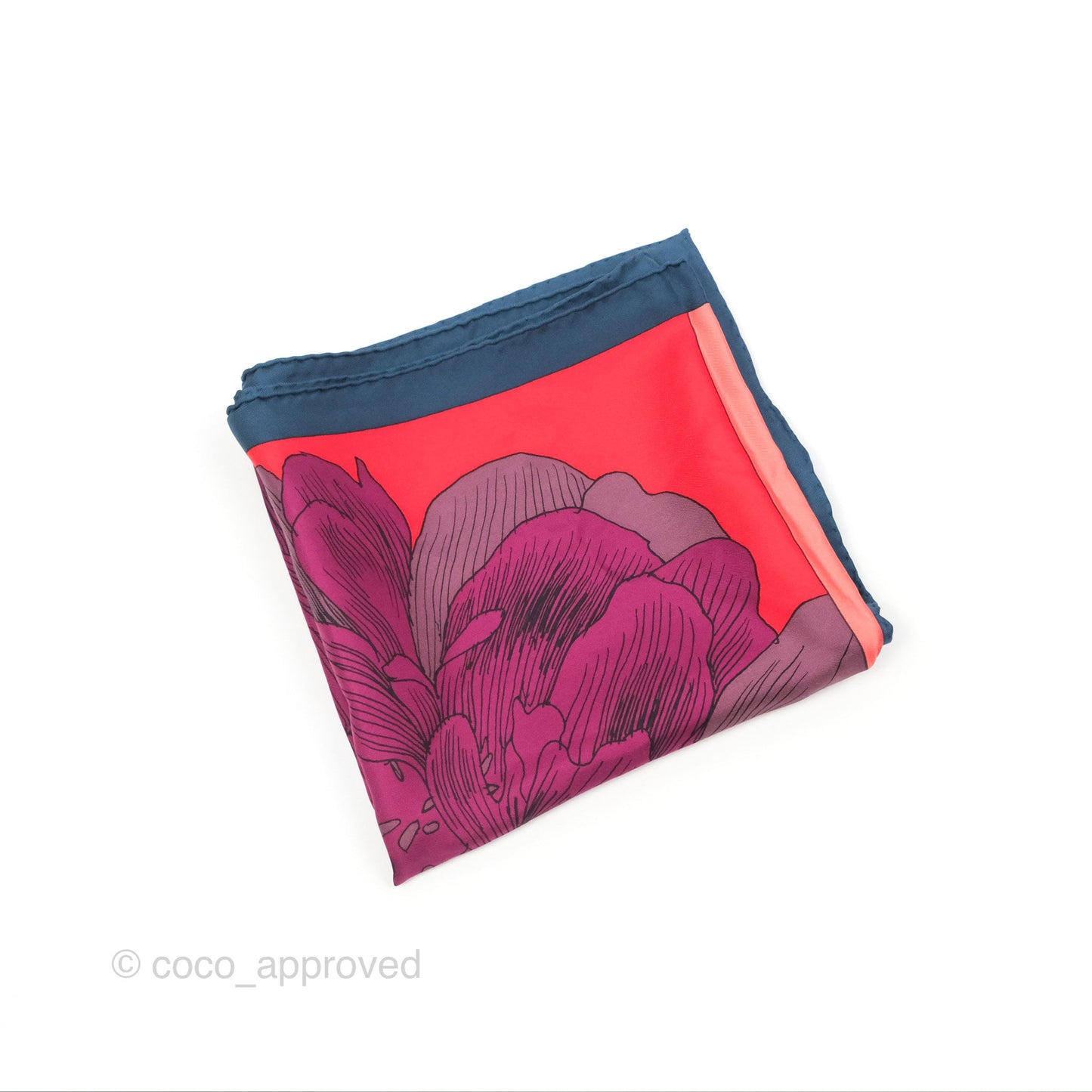 Hermès Etude Pour un Iris Arc-en-Ciel Silk Scarf 90