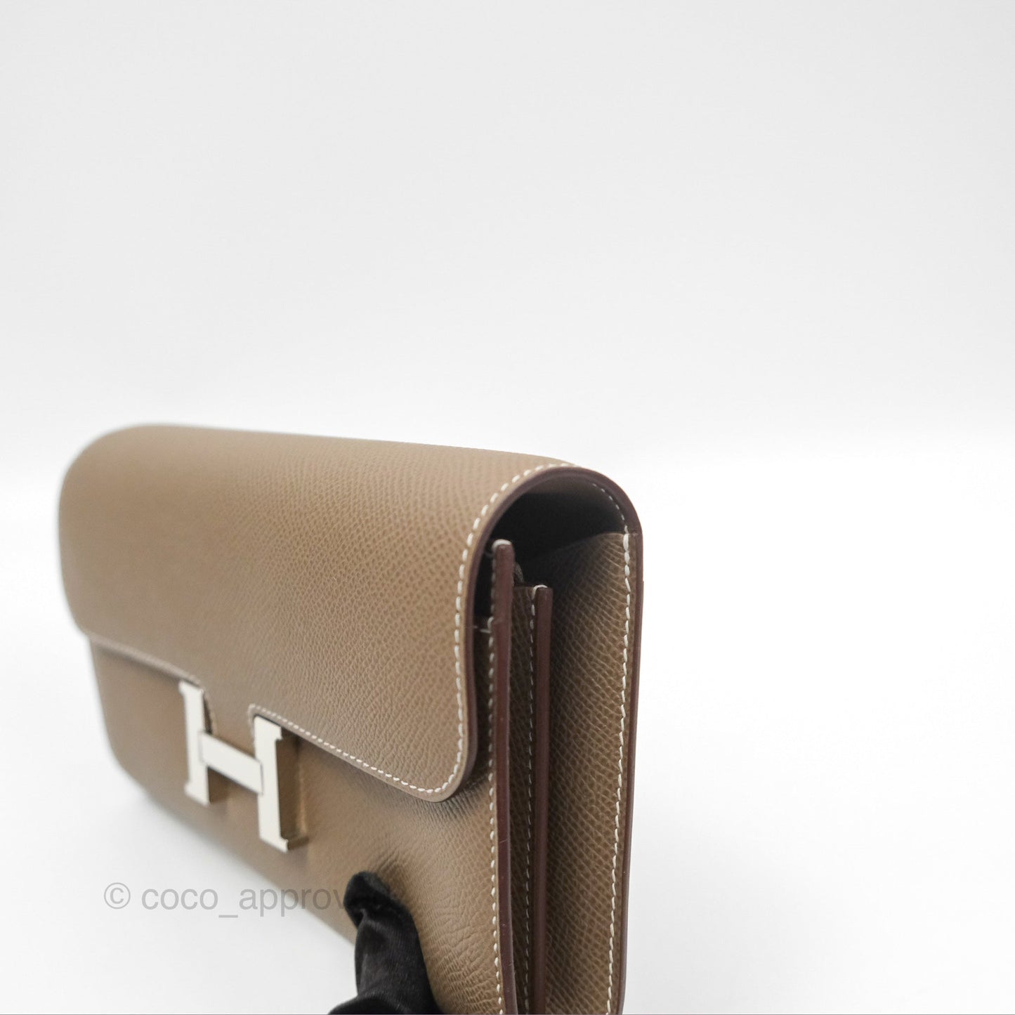 Hermès Constance To Go Wallet Etoupe Epsom Palladium Hardware