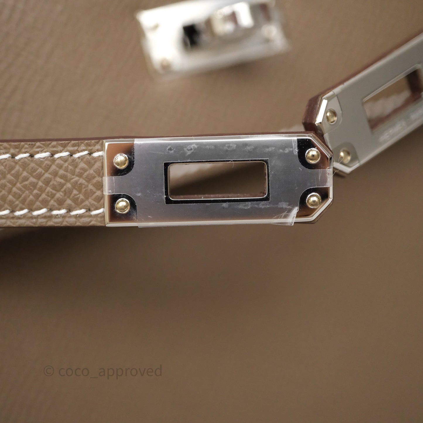 Hermes Kelly 25 Etoupe 18 Palladium Hardware