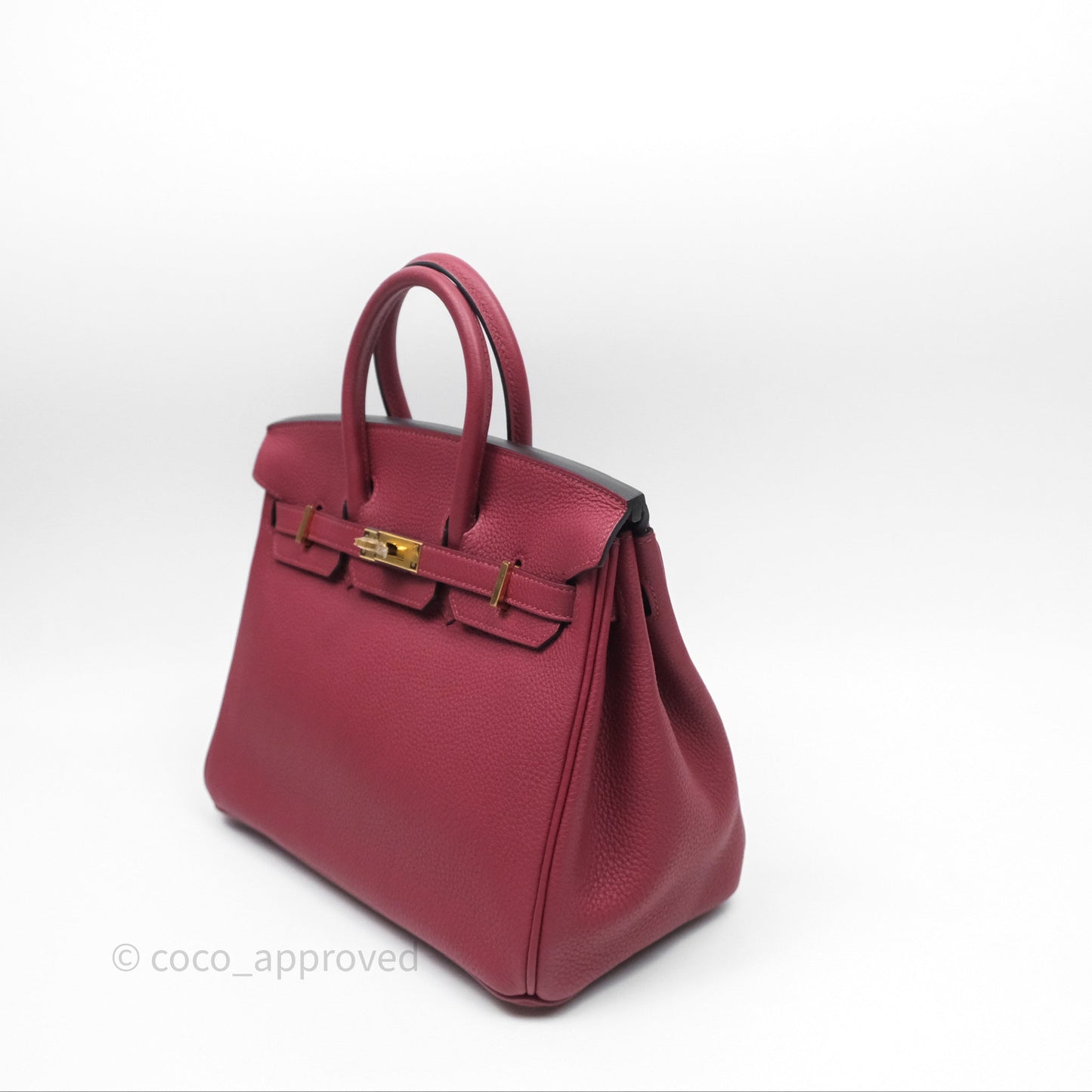 Hermès Birkin 25 Retourne Rouge Grenat Togo Gold Hardware