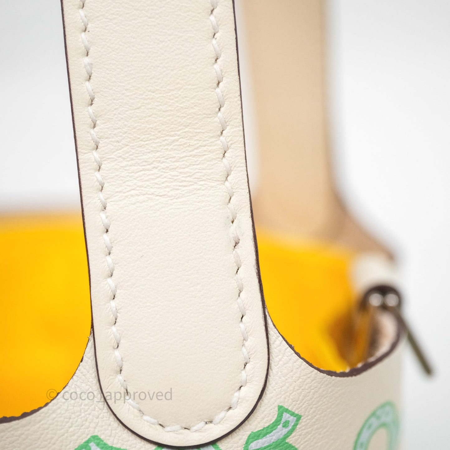 Hermès Micro Picotin 14 Lucky Daisy Nata I2 Vert Swift Palladium Hardware