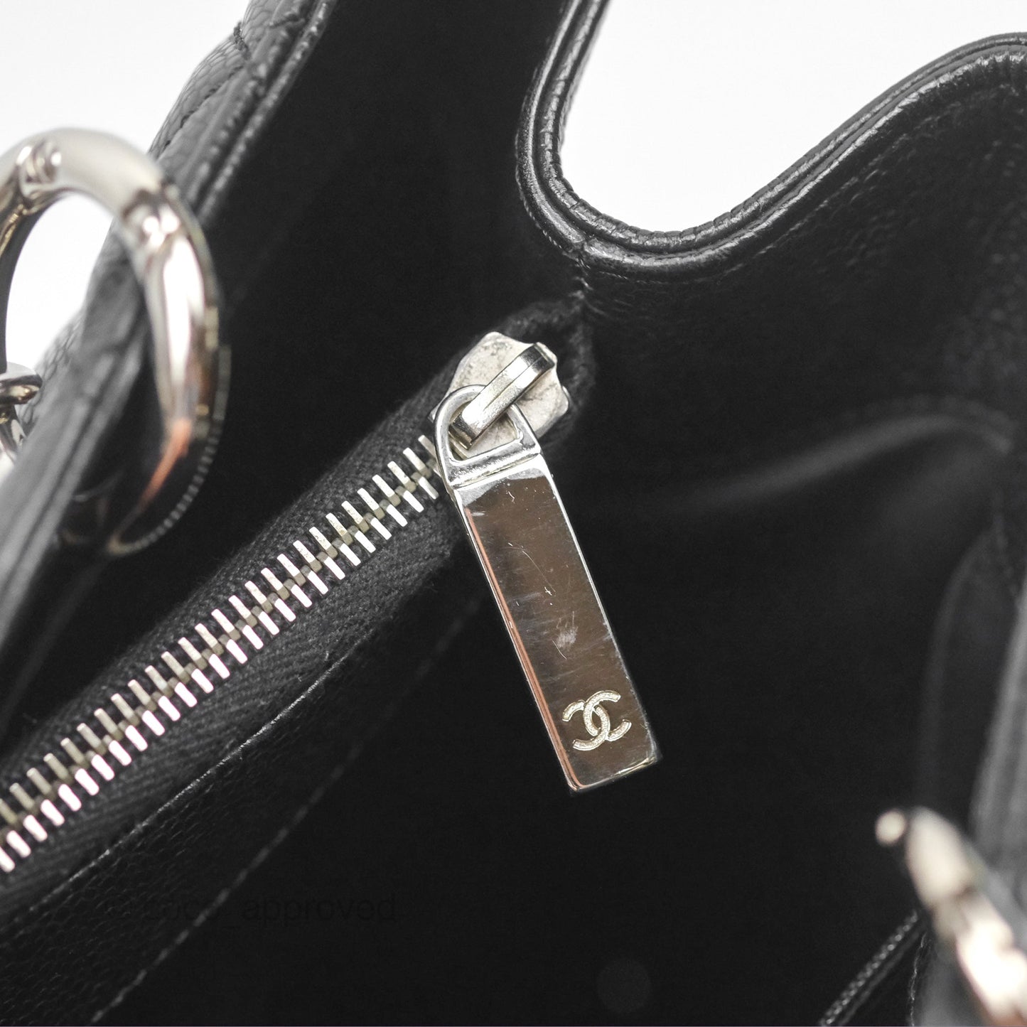 Chanel GST Black Caviar Silver Hardware