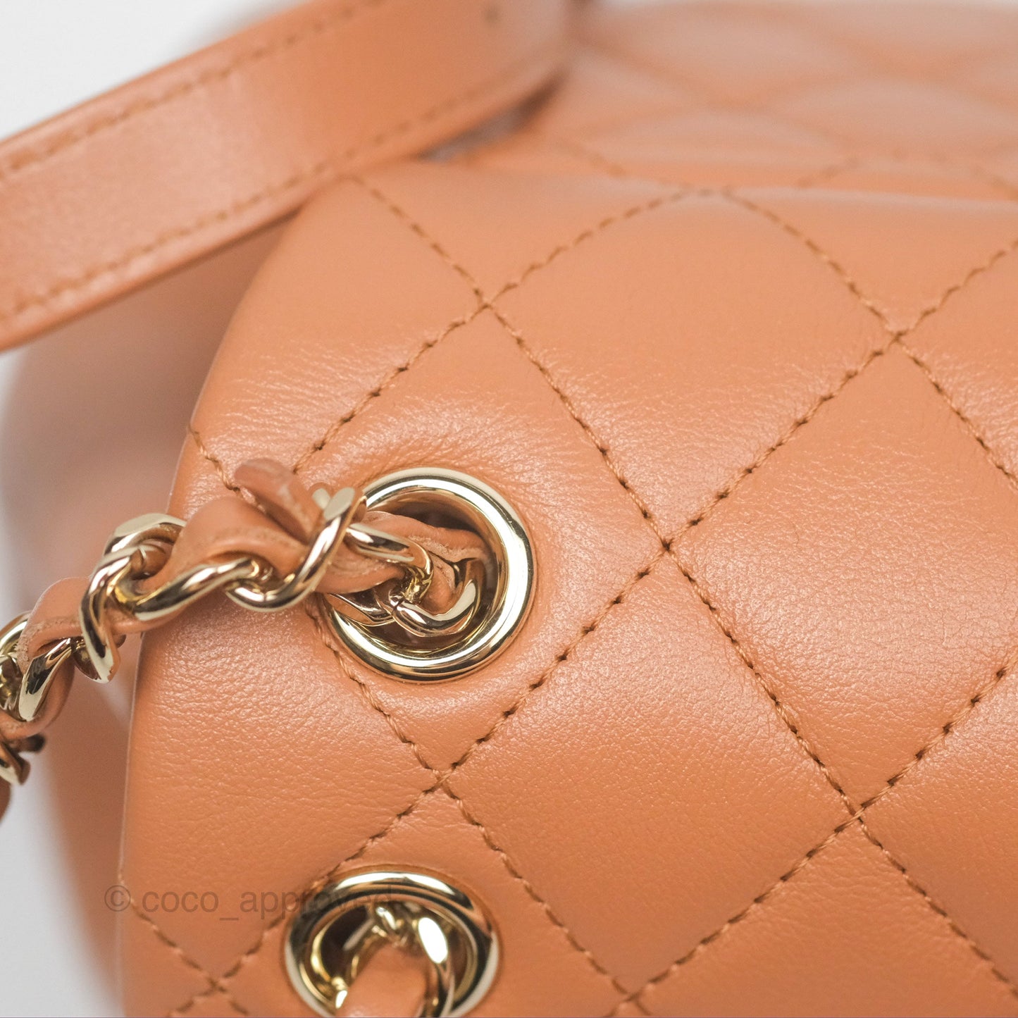 Chanel Small Duma Drawstring Backpack Camel Calfskin 24P