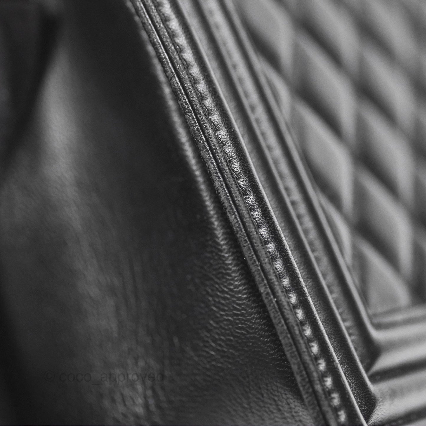 Chanel Medium Boy Quilted Black Lambskin Ruthenium Hardware