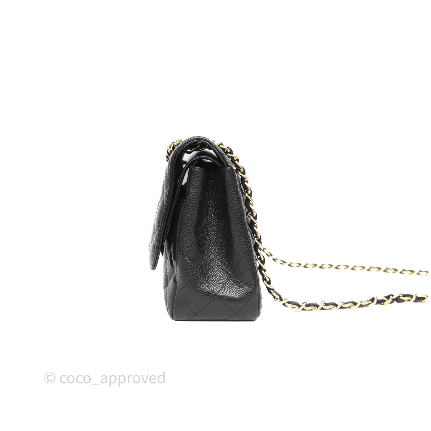 Chanel Jumbo Double Flap Black Caviar Gold Hardware⁣⁣