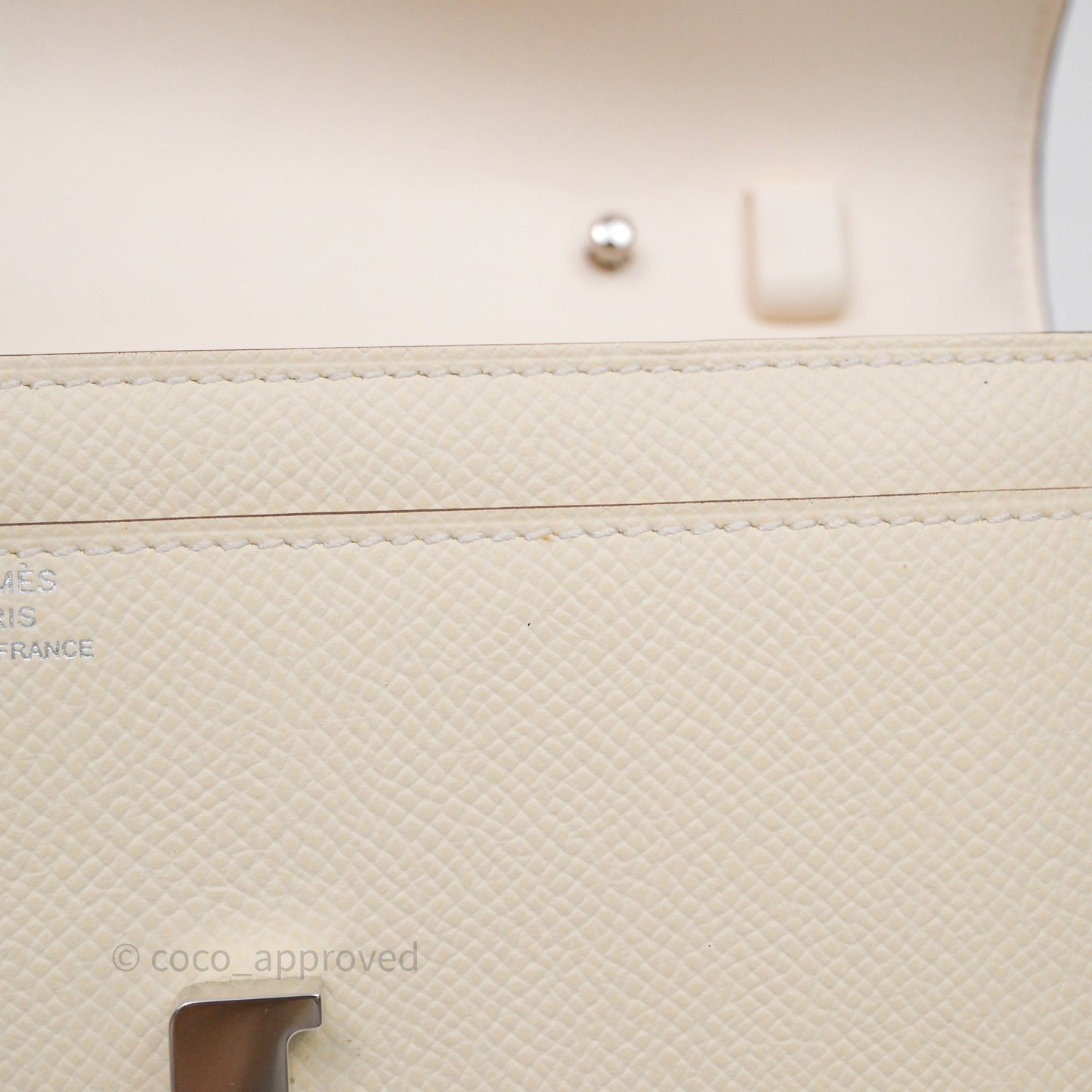 Hermès Constance To Go Wallet Nata I2 Epsom Palladium hardware