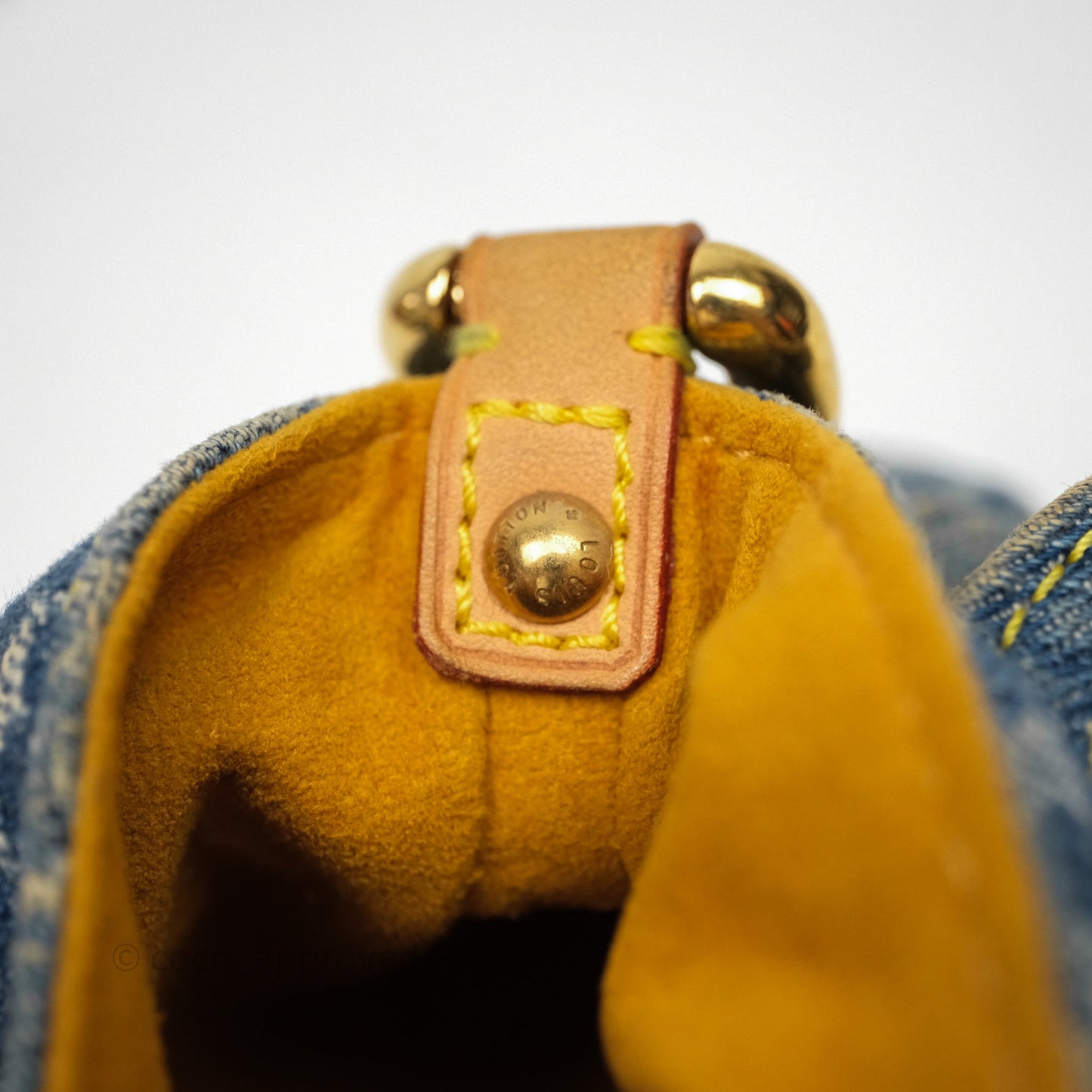 Louis Vuitton Mini Pleaty bag Denim Monogram Gold Hardware