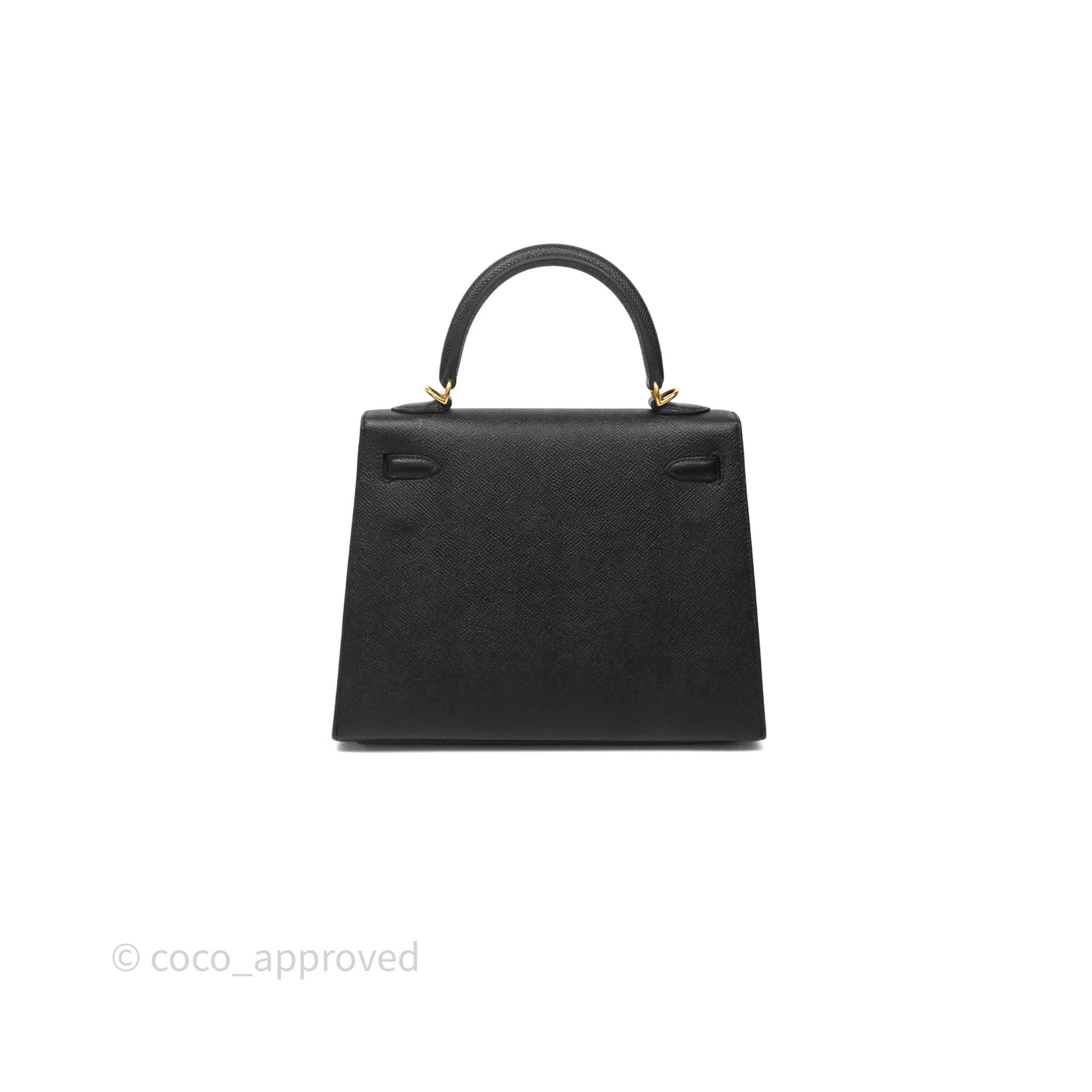 Hermès Kelly 25 Black Noir 89 Epsom Gold Hardware