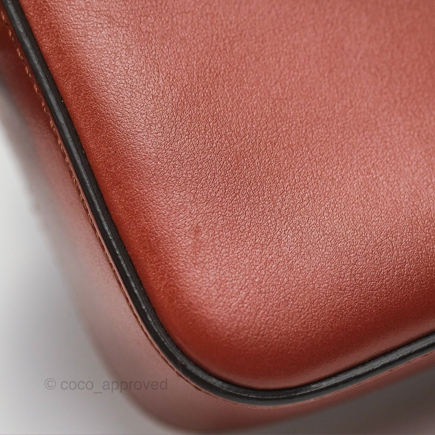 Chloé Mini C Bag Sepia Brown Shiny/Suede Calfskin