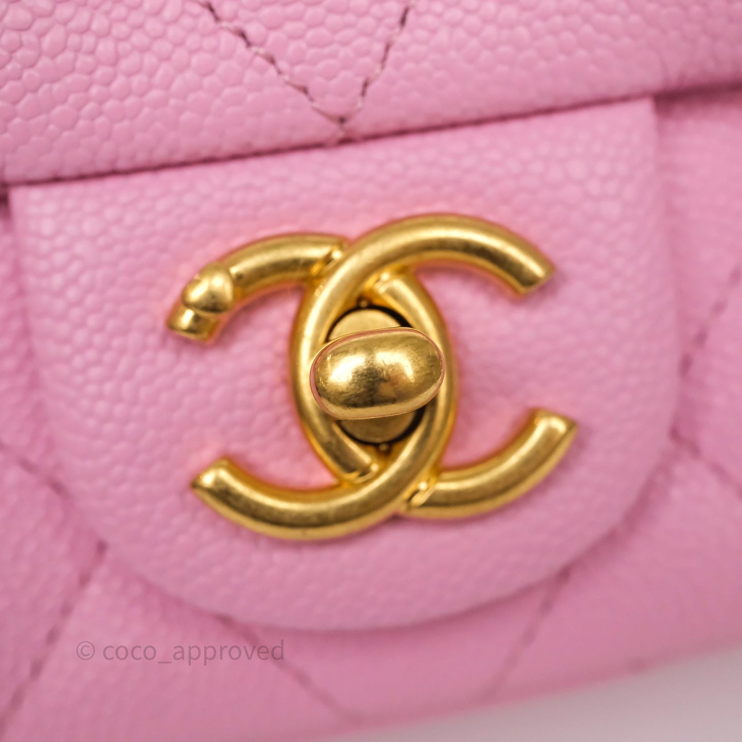 Chanel Heart Crush Mini Flap Bag Pink Caviar Aged Gold Hardware