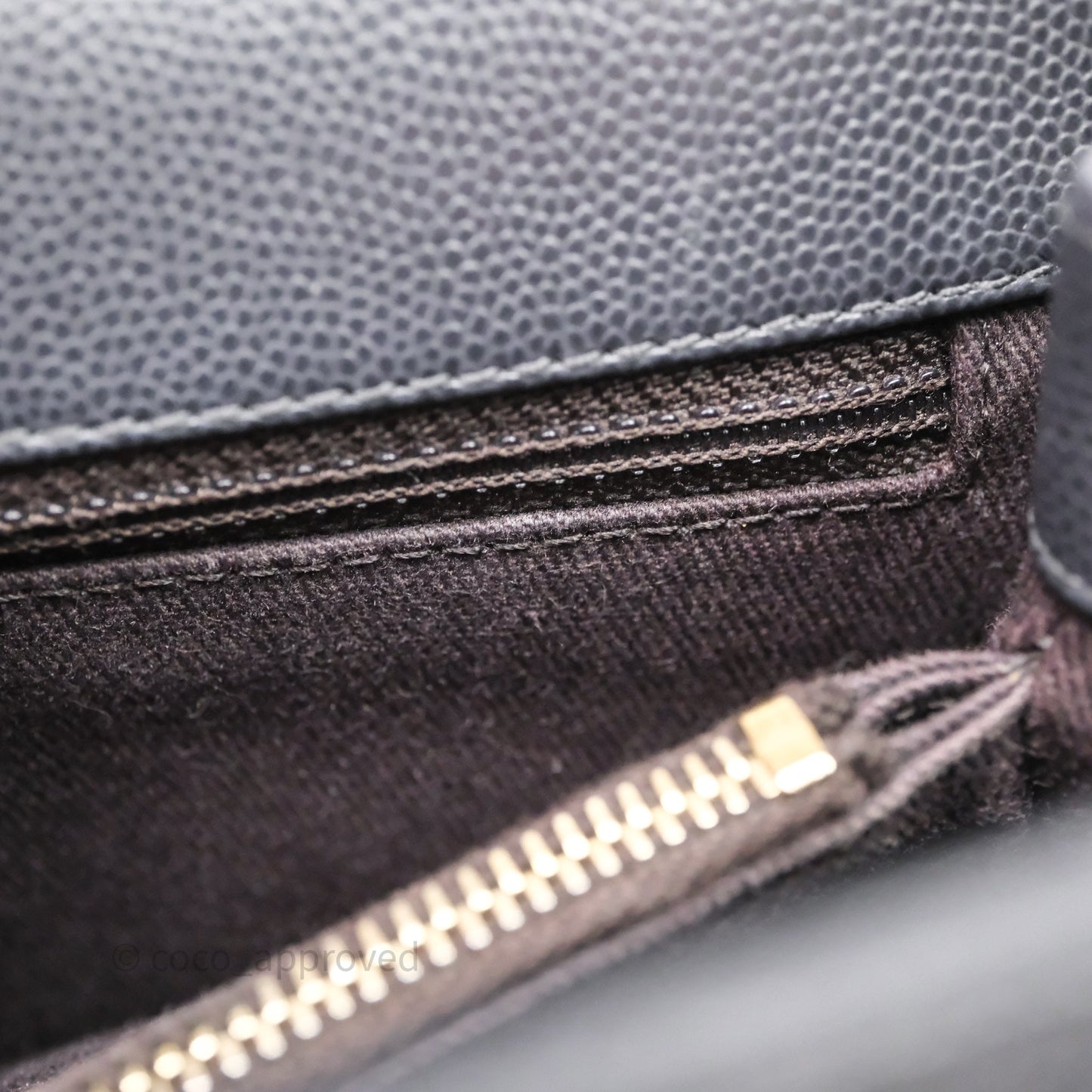 Chanel Medium Coco Handle Chevron Grey Bag Gold Hardware