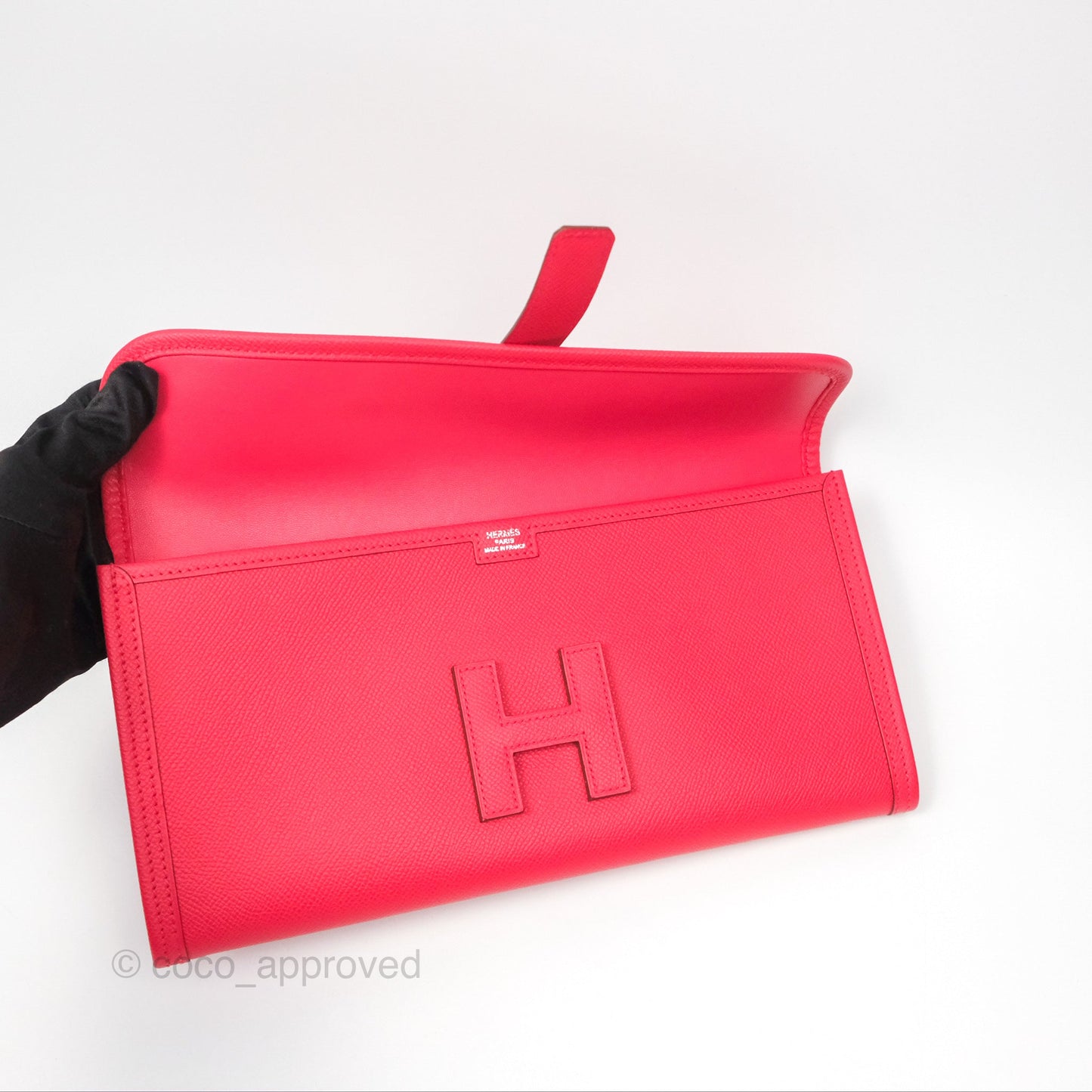 Hermès Jige Elan 29 Clutch Bougainville Epsom