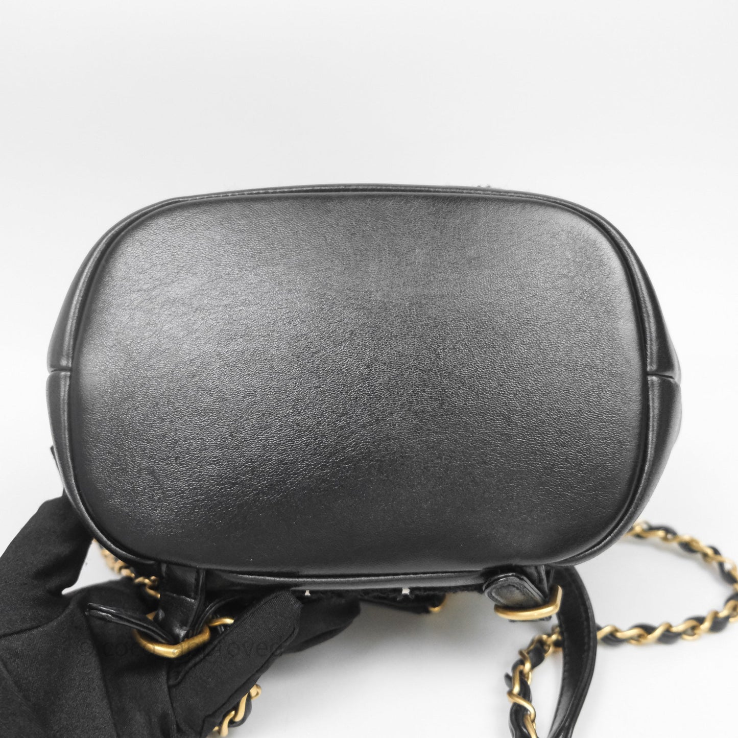 Chanel Duma Backpack Black Tweed Aged Gold Hardware