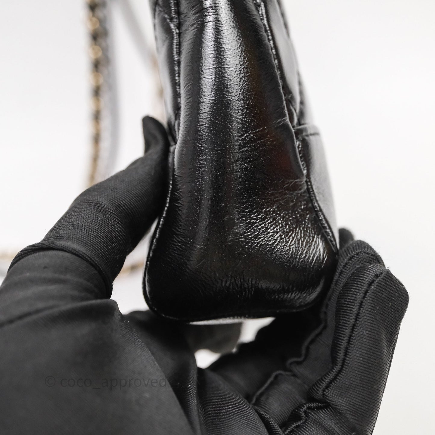 Chanel 31 Mini Black Shiny Calfskin Gold Hardware
