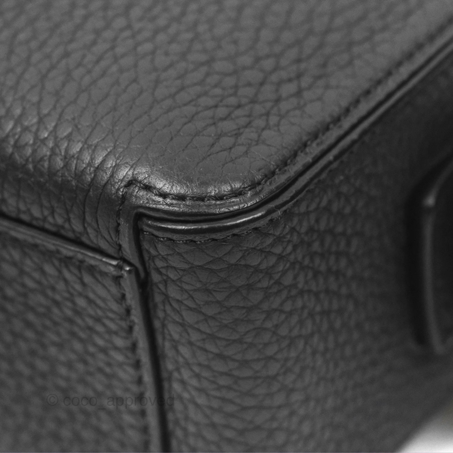 Delvaux Cool Box Nano Taurillon Soft Grained Calfskin Black Gold Hardware