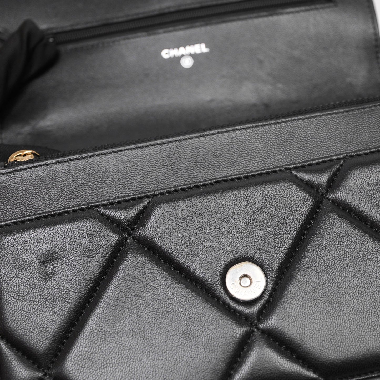 Chanel 19 Wallet on Chain WOC Black Mixed Hardware