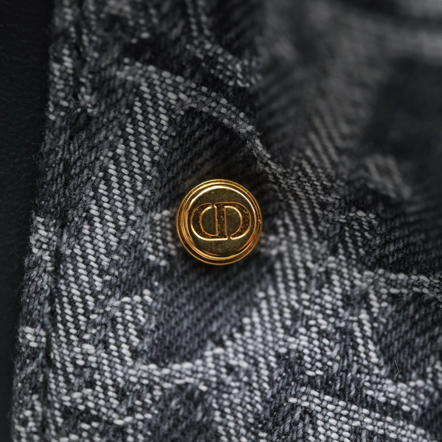 Dior Small D-Journey Bag Gray Denim Dior Oblique Jacquard