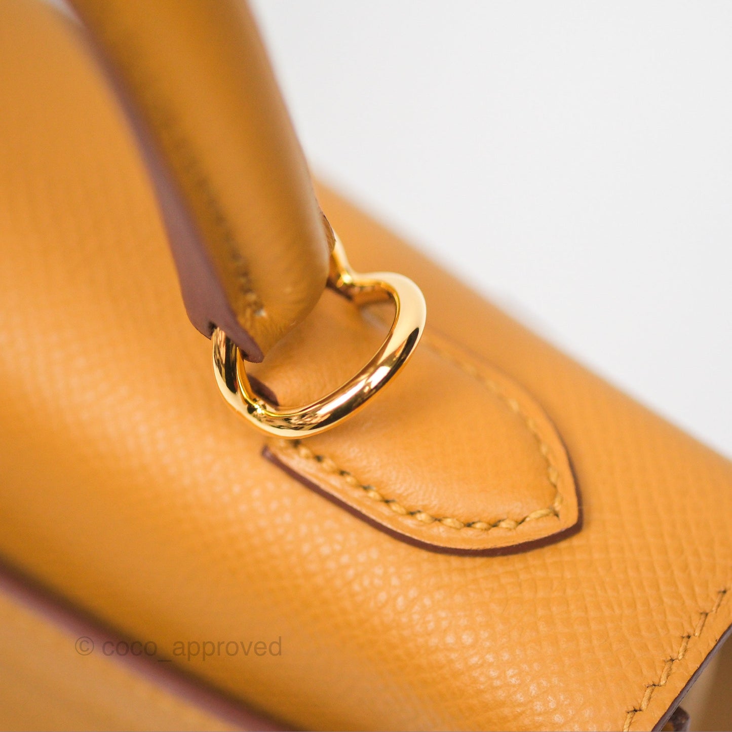 Hermès Sellier Kelly 25 Sesame 2S Epsom Gold Hardware