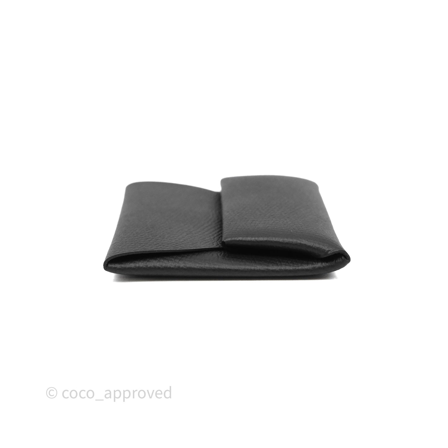 Hermes Bastia Change Purse Black Epsom