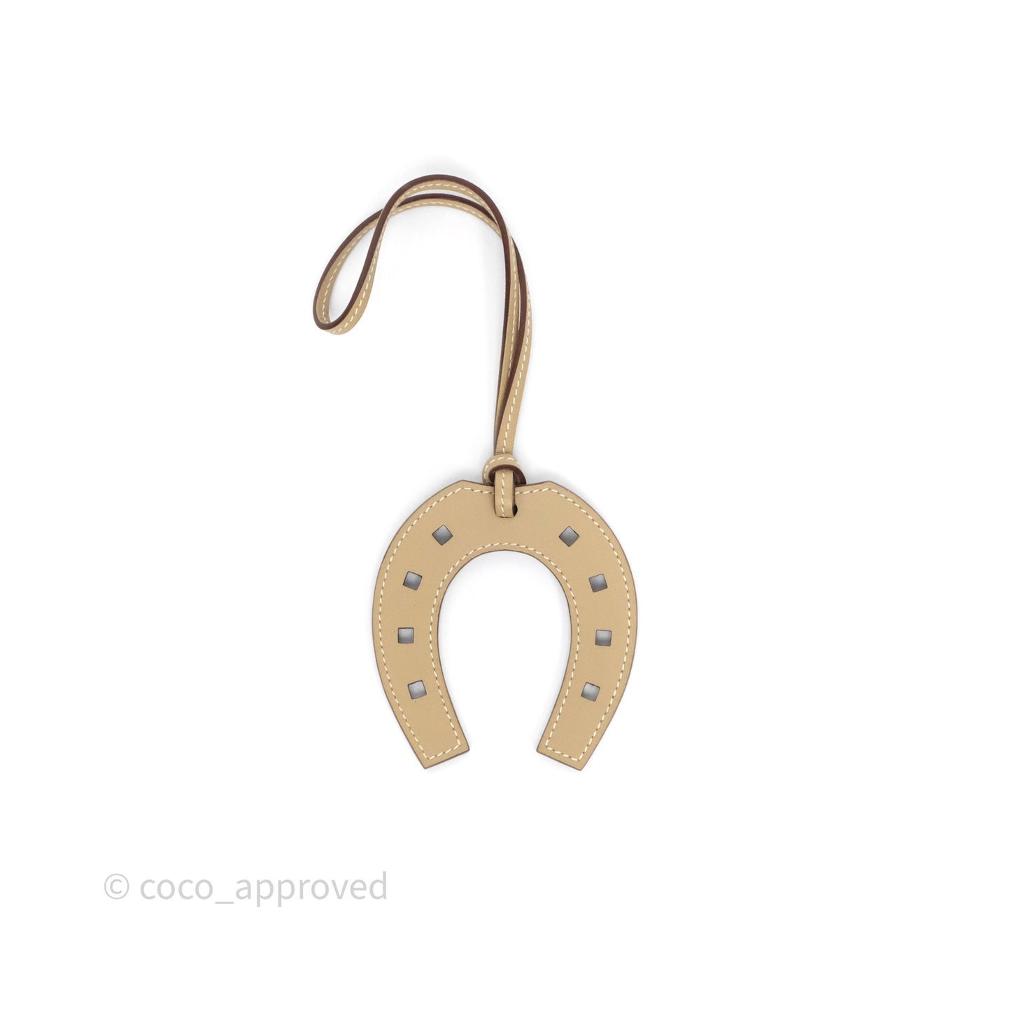 Hermès Paddock Horseshoe Bag Charm Kraft Swift