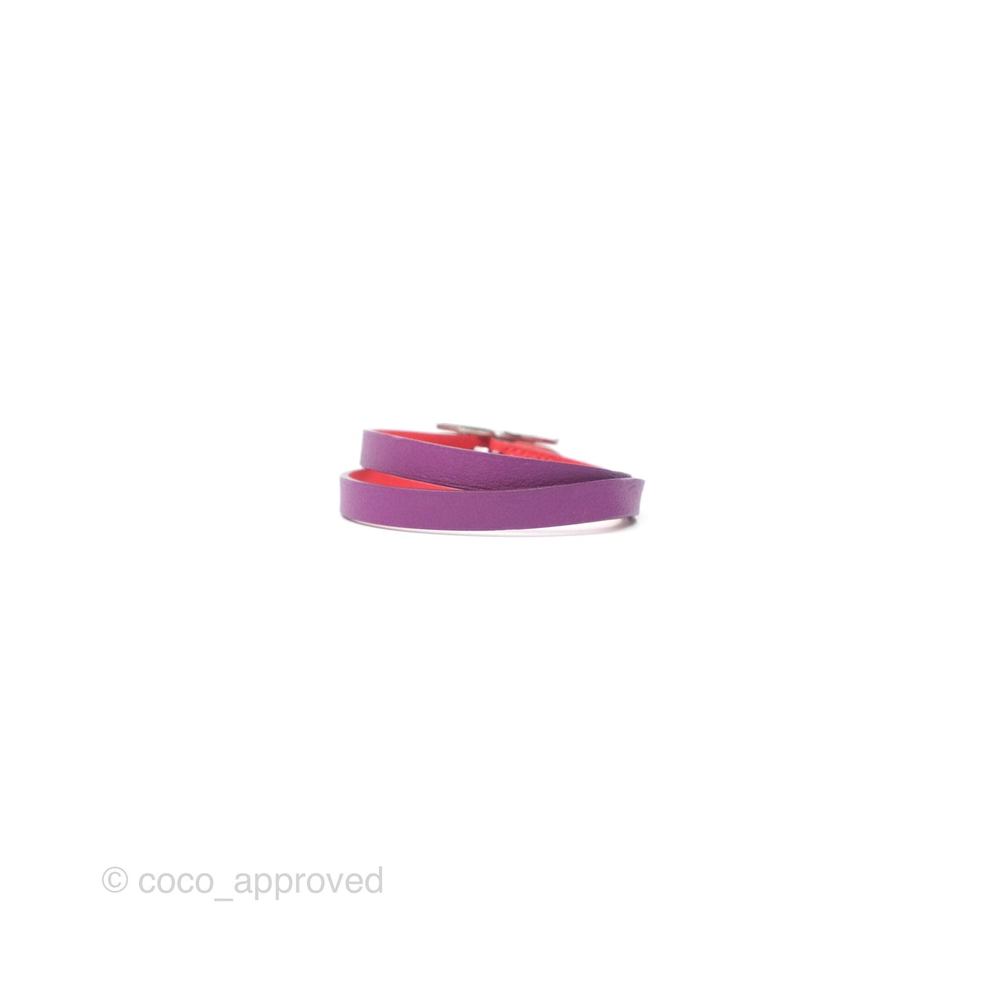 Hermès Behapi Double Tour Bracelet Capucine Anemone Palladium Hardware