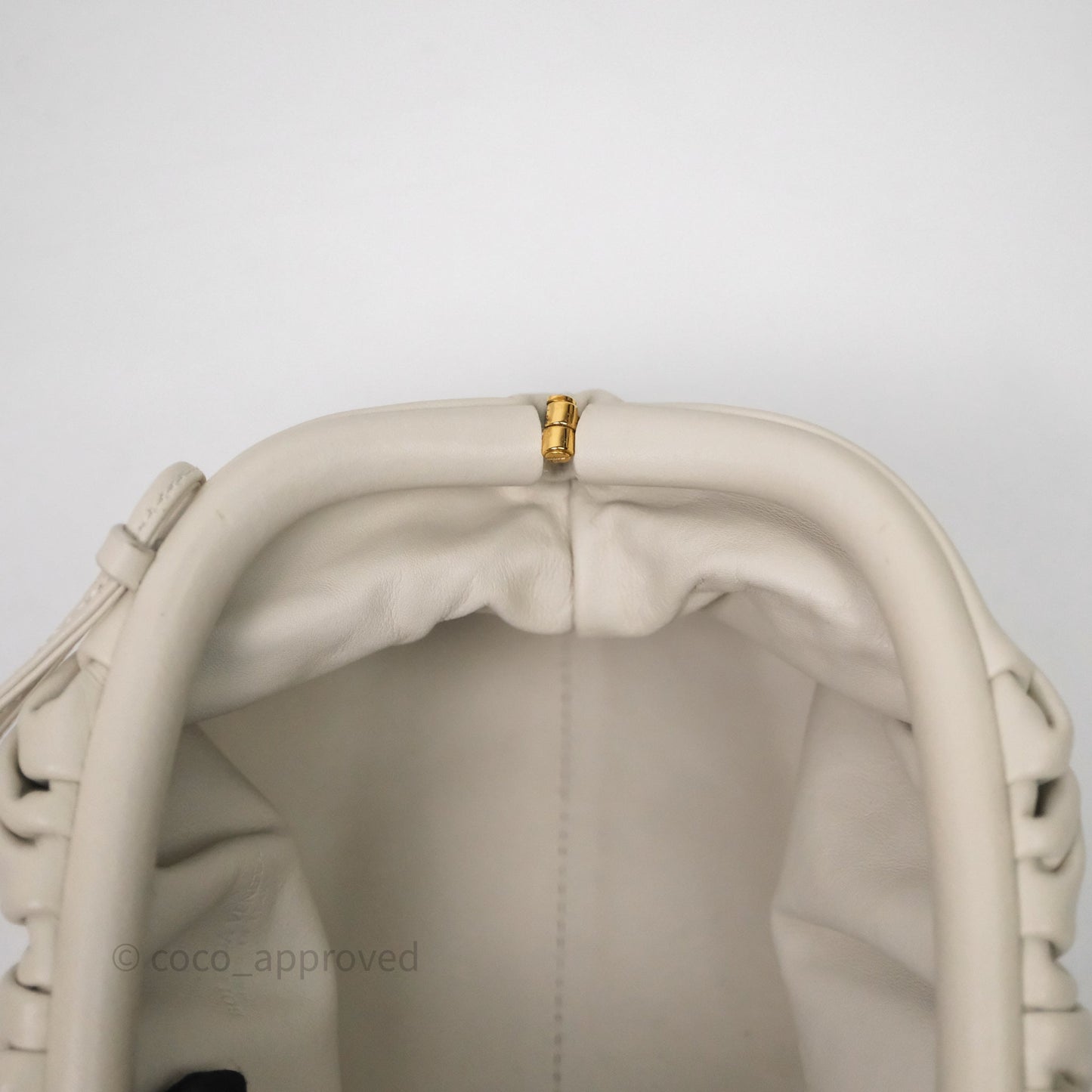 Bottega Veneta The Mini Pouch Ivory Calfskin