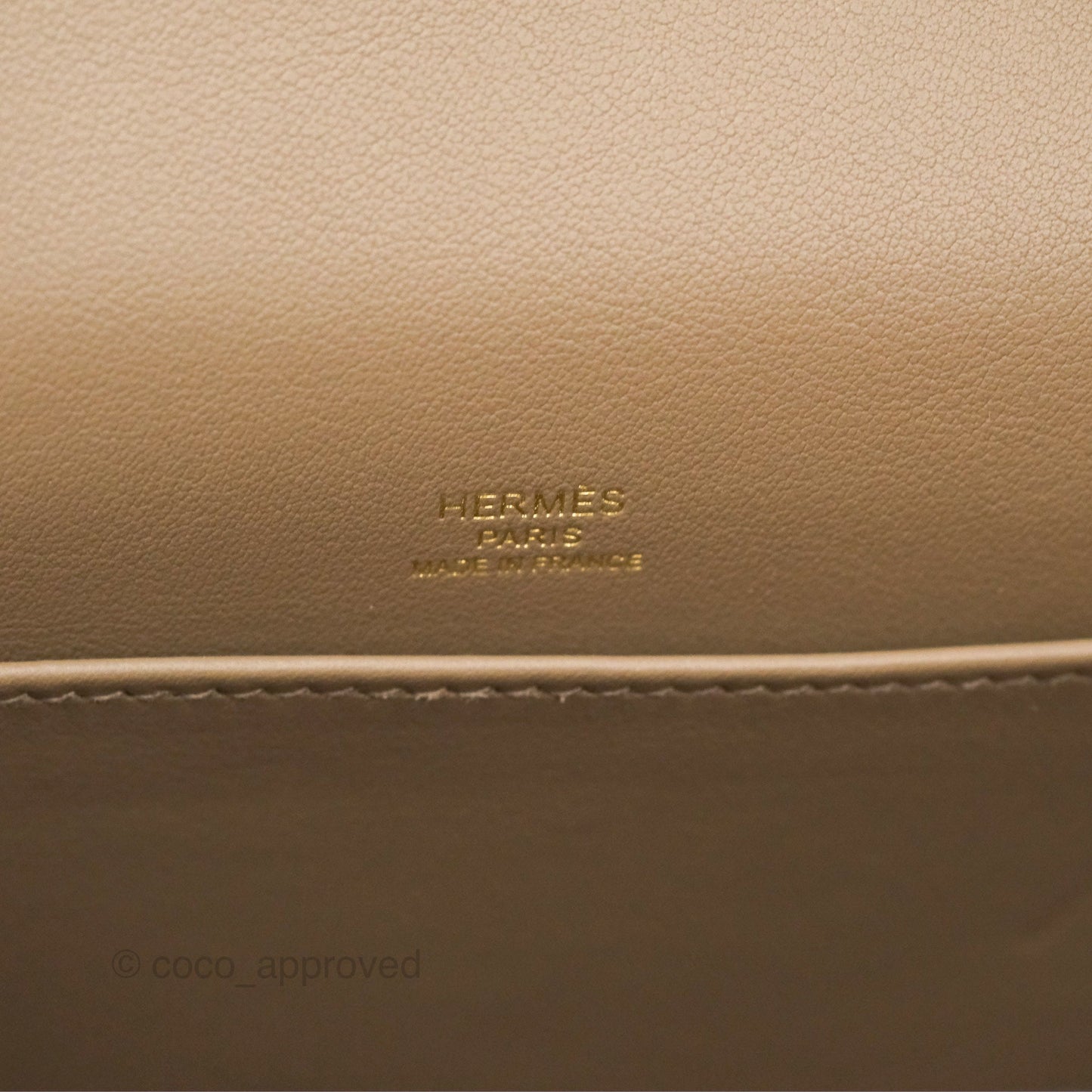 Hermès Geta Bag Etoupe Chevre Mysore Gold Hardware