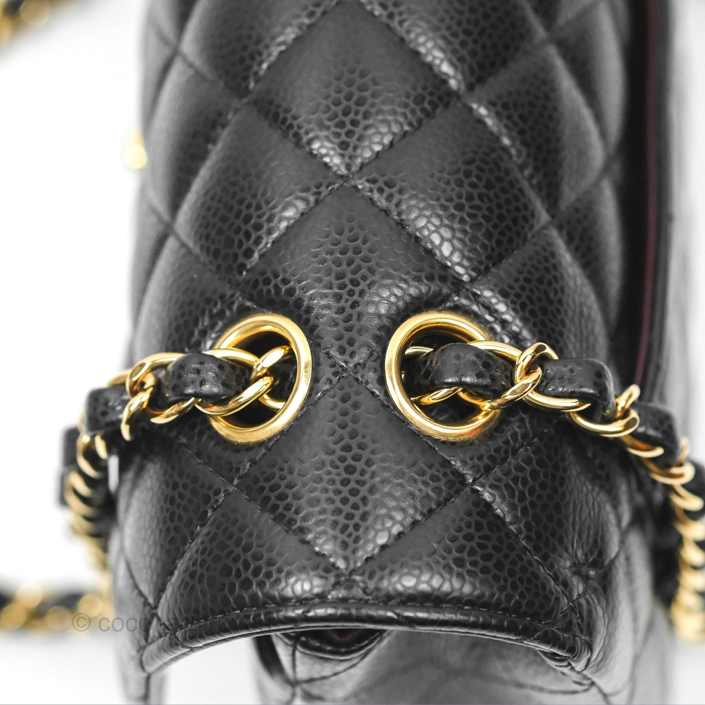 Chanel Small Classic Quilted Flap Black Caviar Gold Hardware