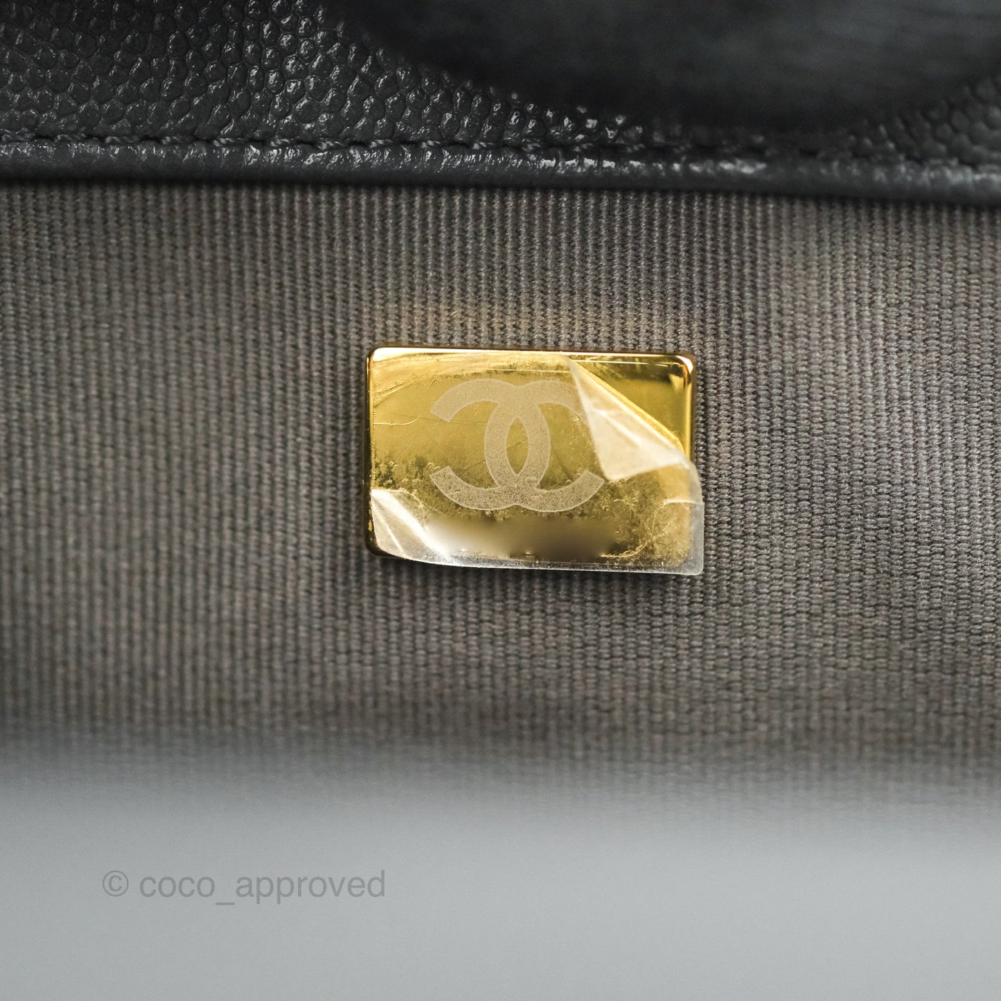 Chanel Chevron Medium Boy Dark Grey Caviar Aged Gold Hardware