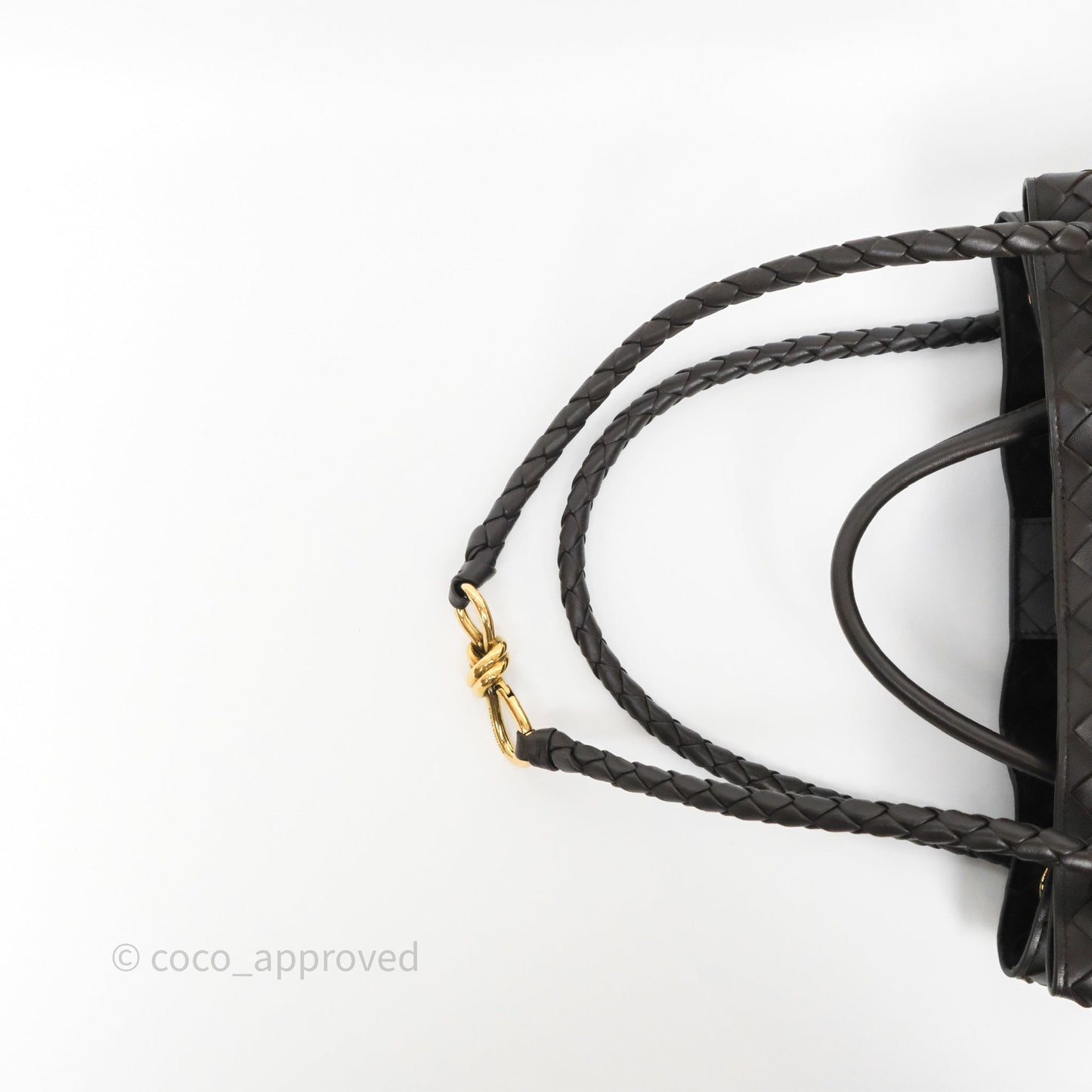 Bottega Veneta Medium Andiamo Bag Fondant Brown Intrecciato Lambskin