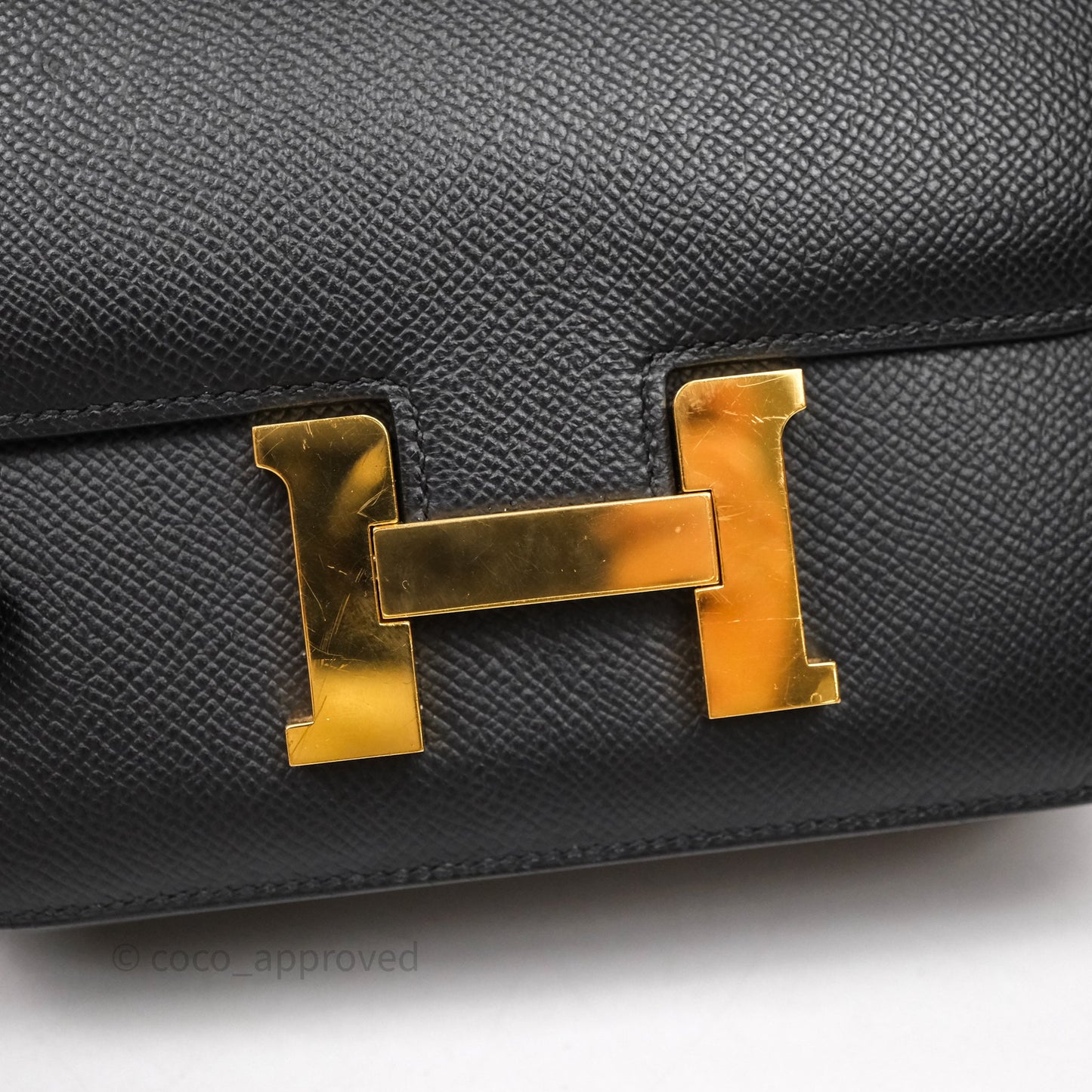 Hermès Constance Mini 18cm Black Epsom Gold Hardware