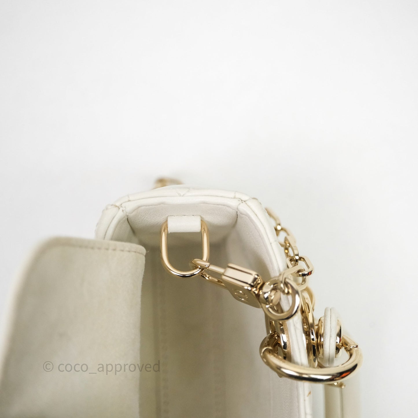 Christian Dior Micro Lady D-Joy Bag Latte Cannage Lambskin Gold Hardware