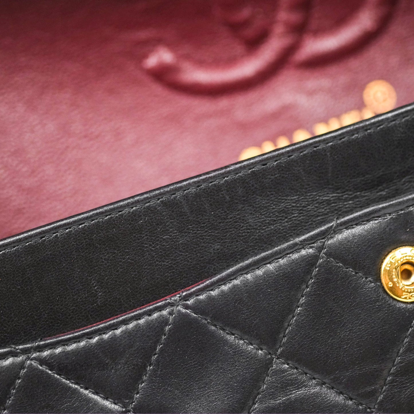 Chanel Classic Vintage Small Flap Black Lambskin 24K Gold Hardware