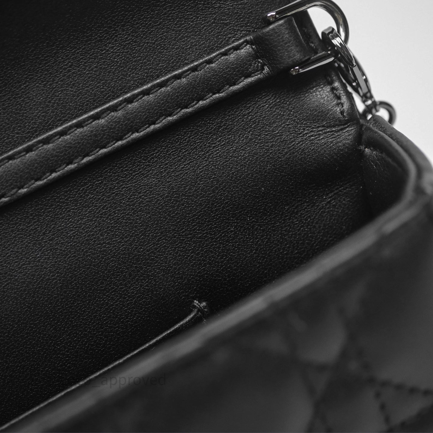 Christian Dior Dior Talk Phone Pouch Black Cannage Lambskin