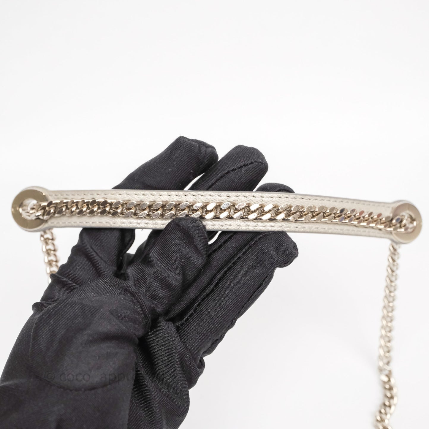 Christian Dior Mini Lady Dior Metallic Silver Nubuck Silver Hardware