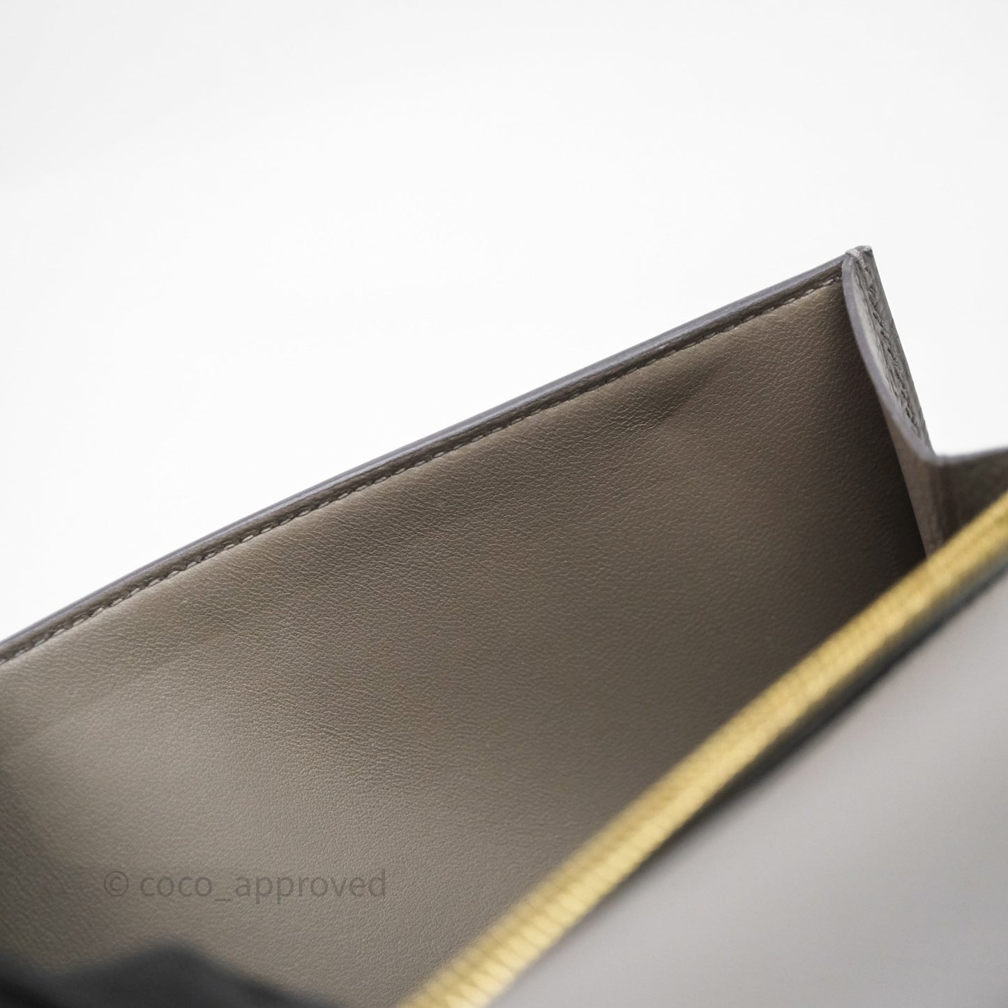 Hermès Constance Long To Go Wallet Gris Meyer 0L Epsom Gold Hardware