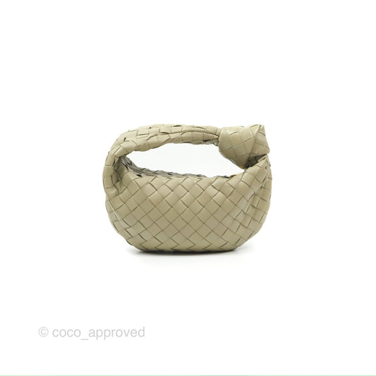 Bottega Veneta Mini Jodie Bag Travertine Intrecciato Lambskin