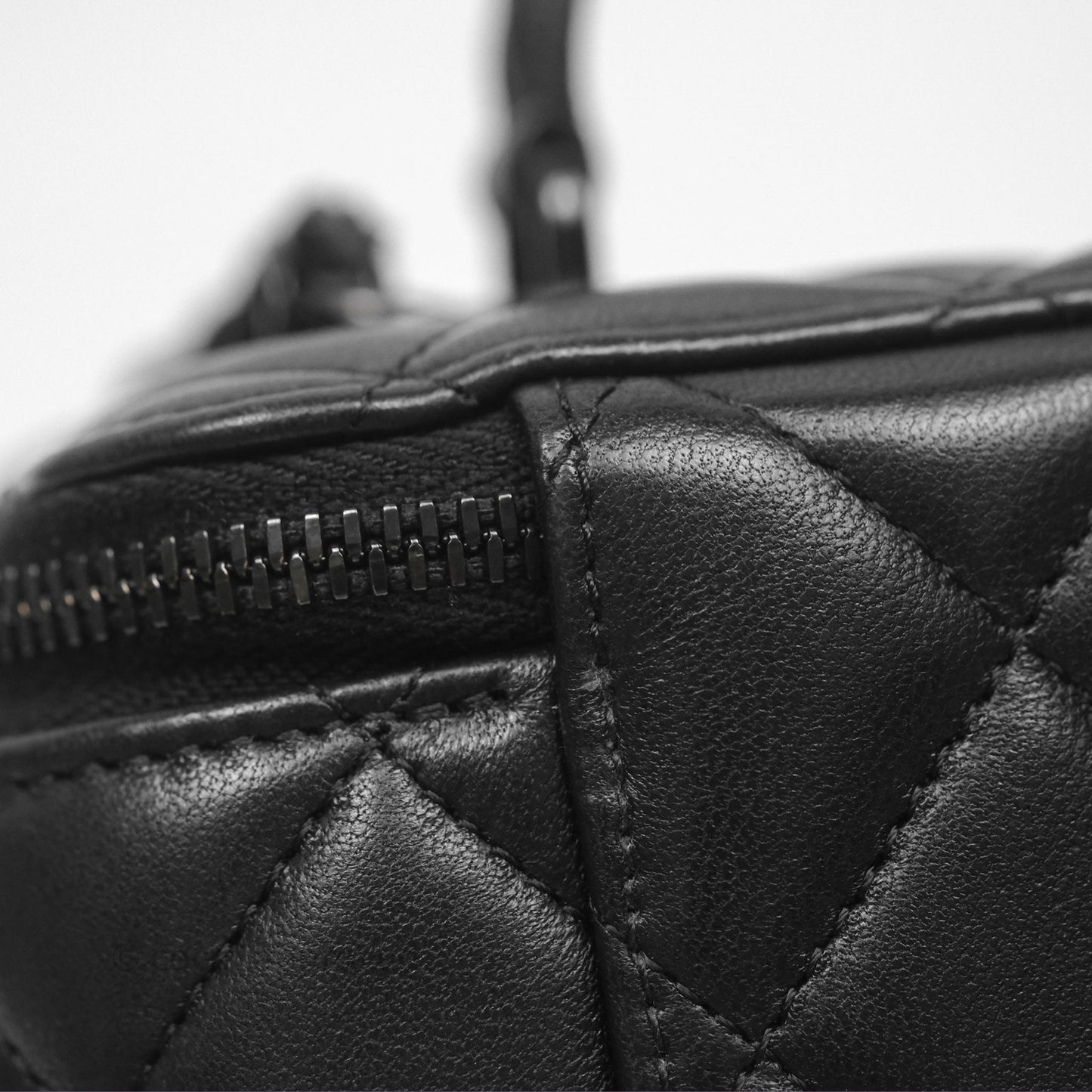 Chanel Vanity Rectangular Top Handle So Black Lambskin