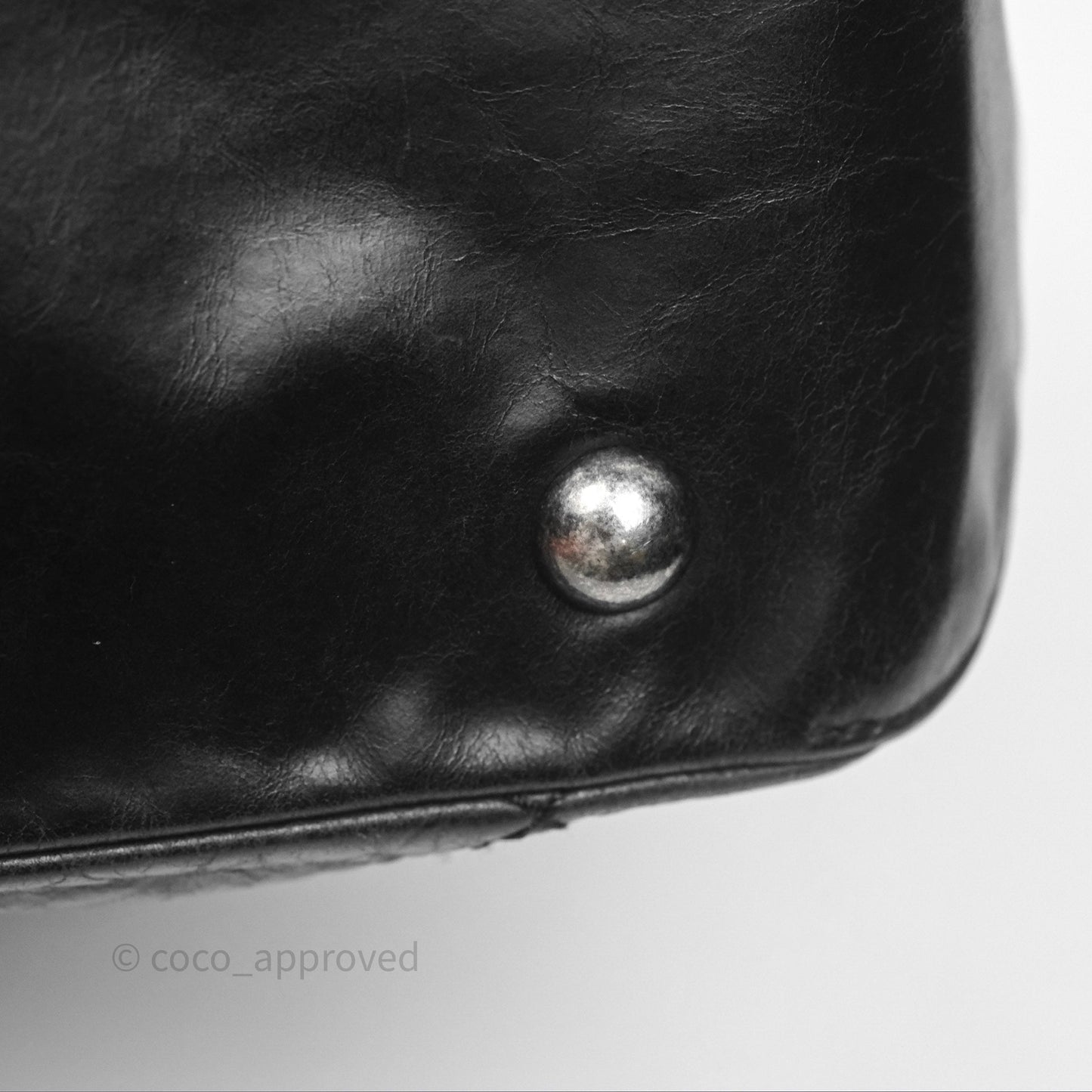 Chanel Quilted Coco Supple Hobo Black Aged Calfskin Ruthenium Hardware